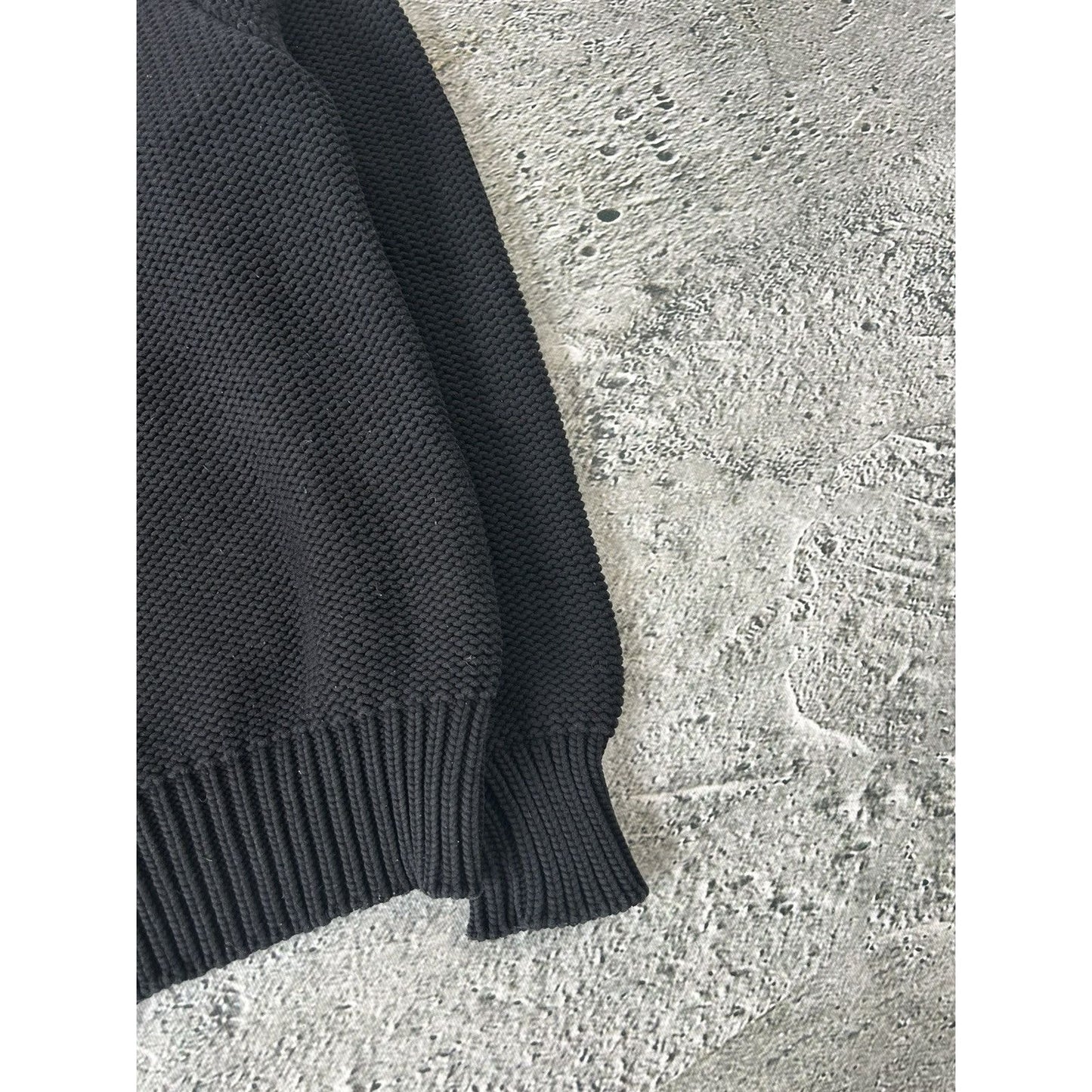 Acne Studios sweater thick knit black bill o reverse pss15