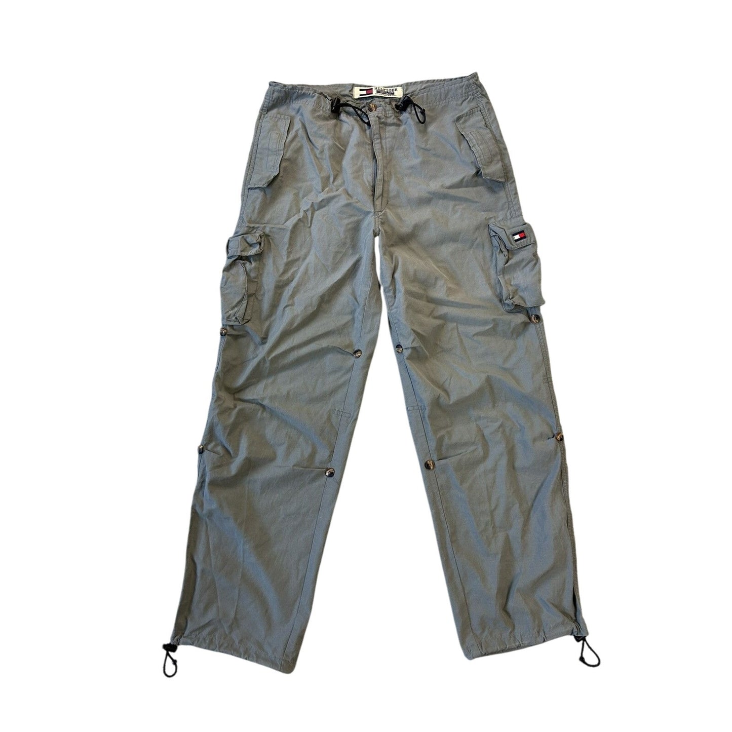Tommy Hilfiger vintage nylon track pants cargo parachute Y2K
