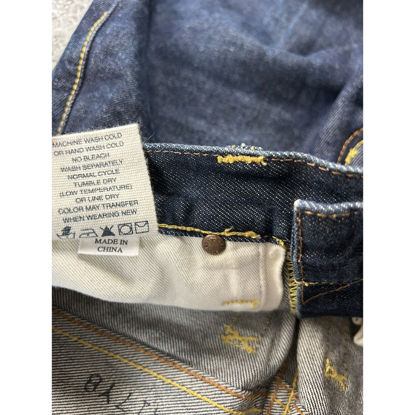 Evisu jeans daicock big logo vintage gradient purple pink