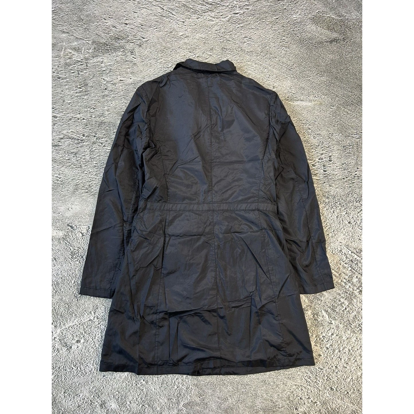 Prada nylon trench coat navy vintage
