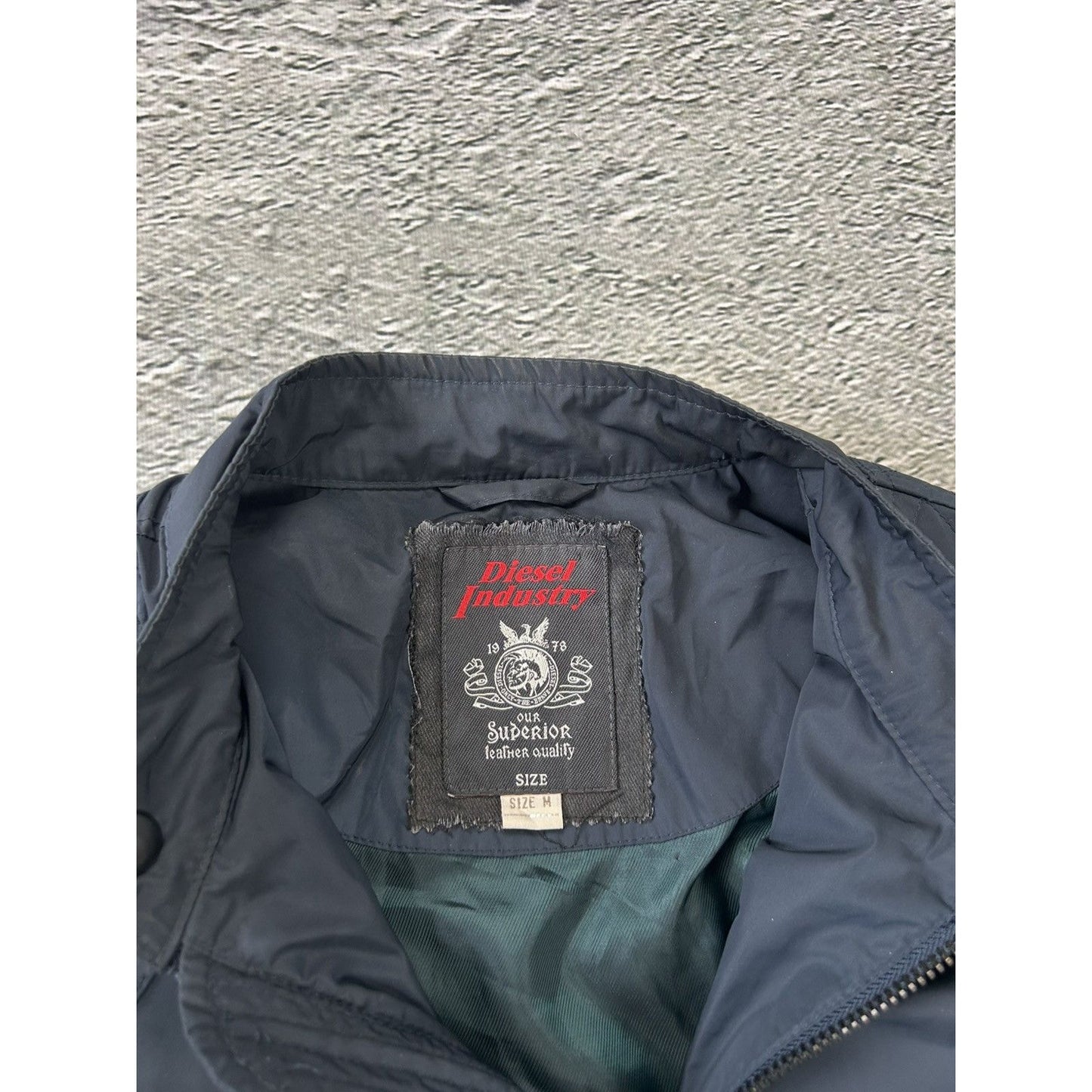 Diesel nylon jacket navy blue bomber vintage Y2K