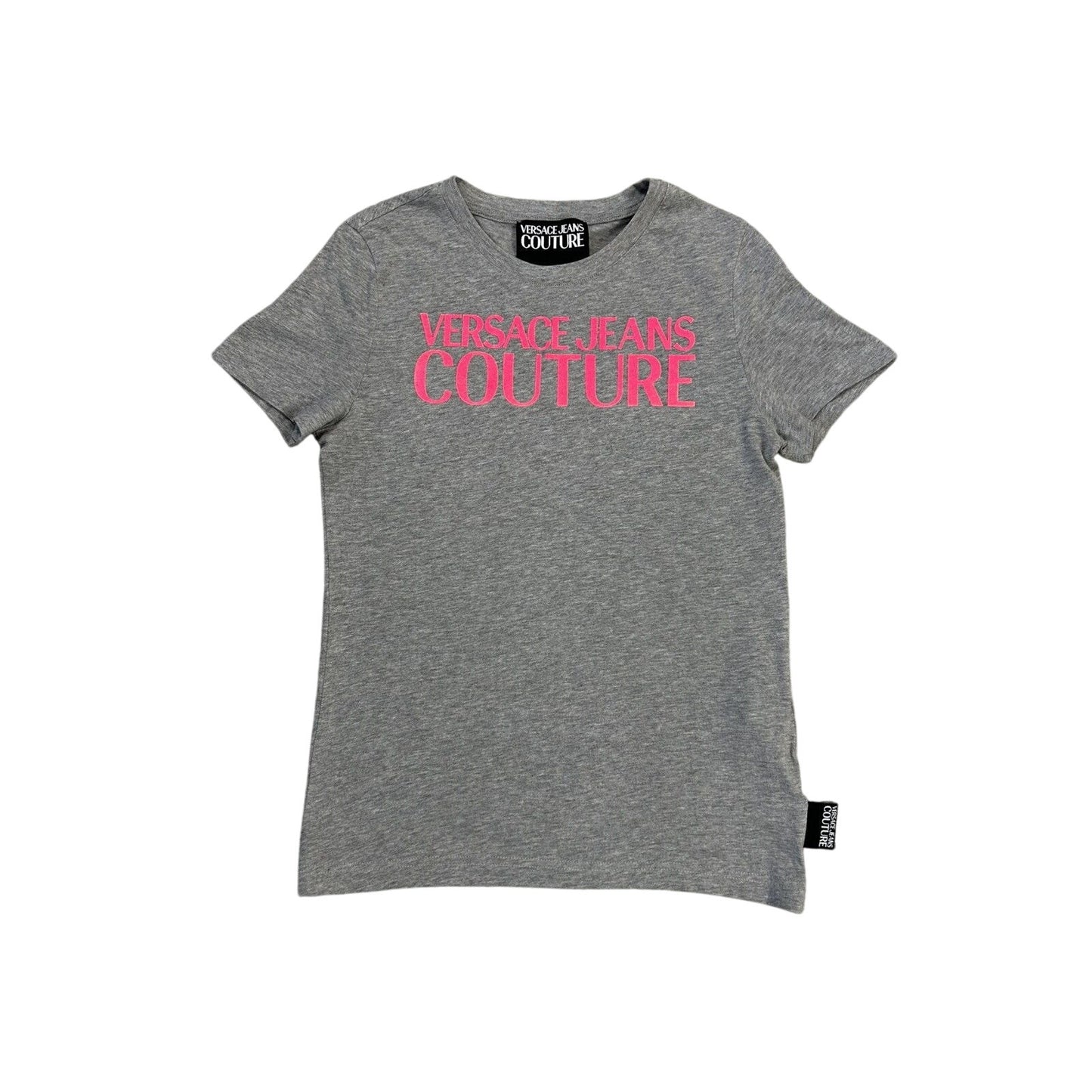 Versace Jeans Couture t-shirt grey pink big logo