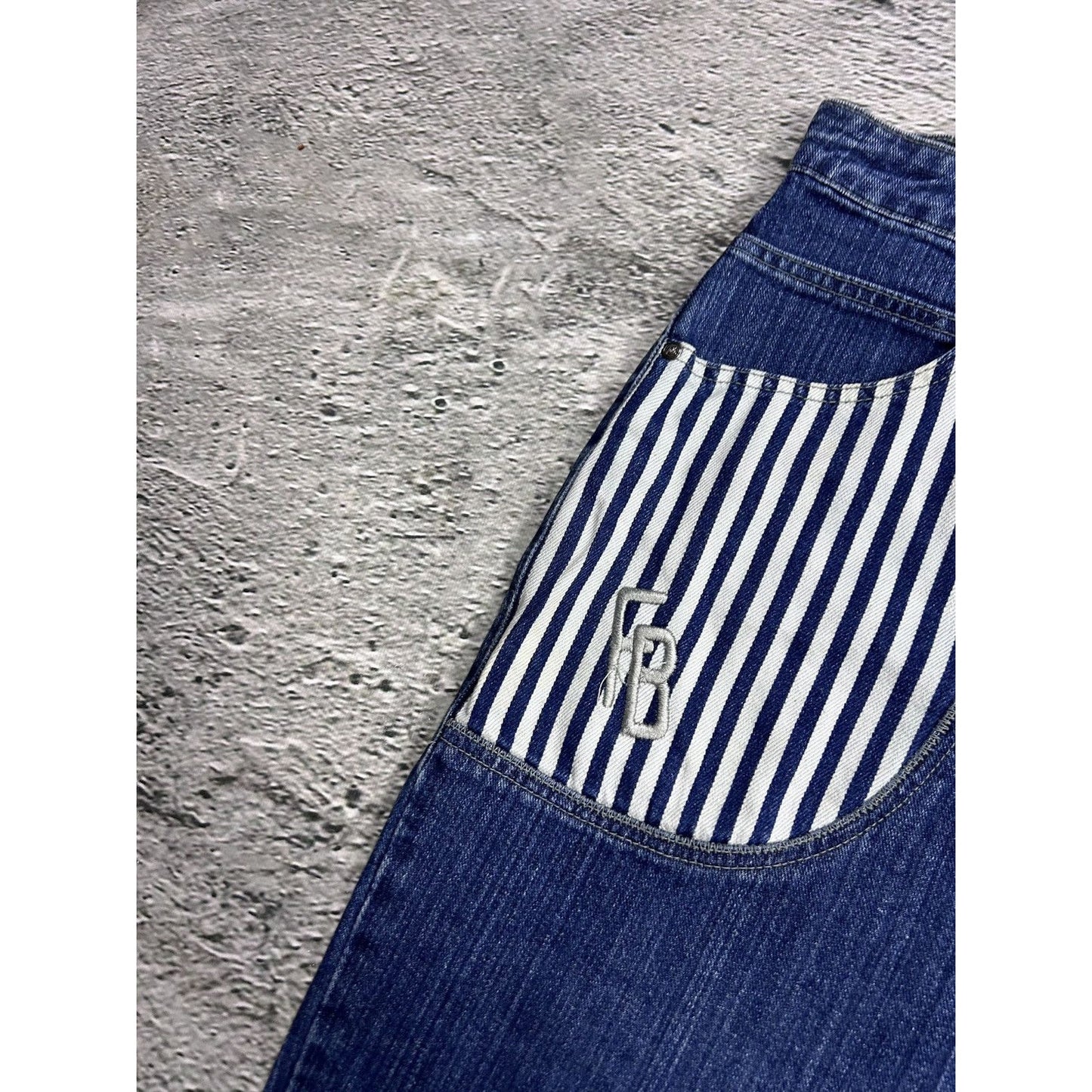 FuBu jeans vintage baggy denim pants blue