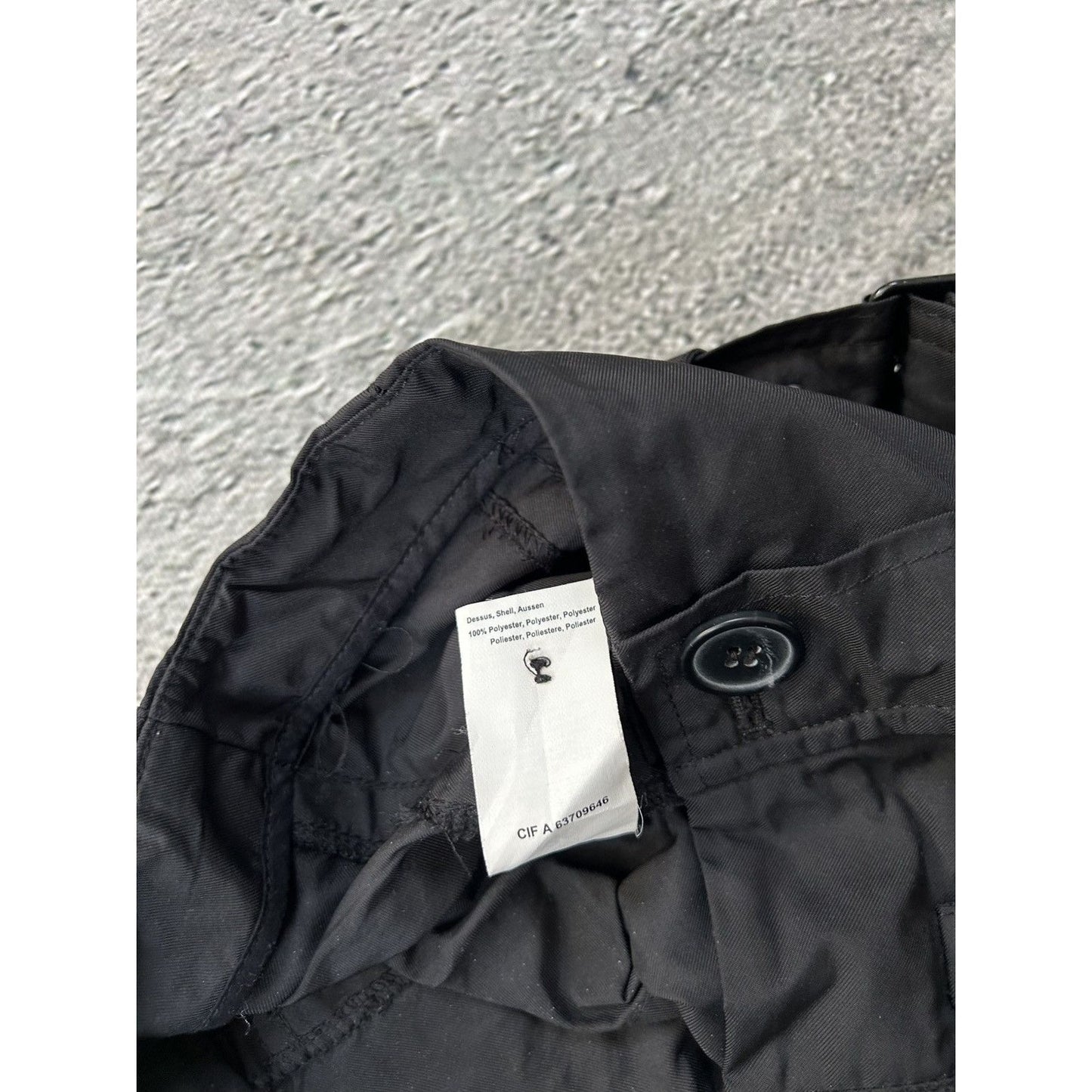 Japanese IKKS black skirt cargo multi pocket