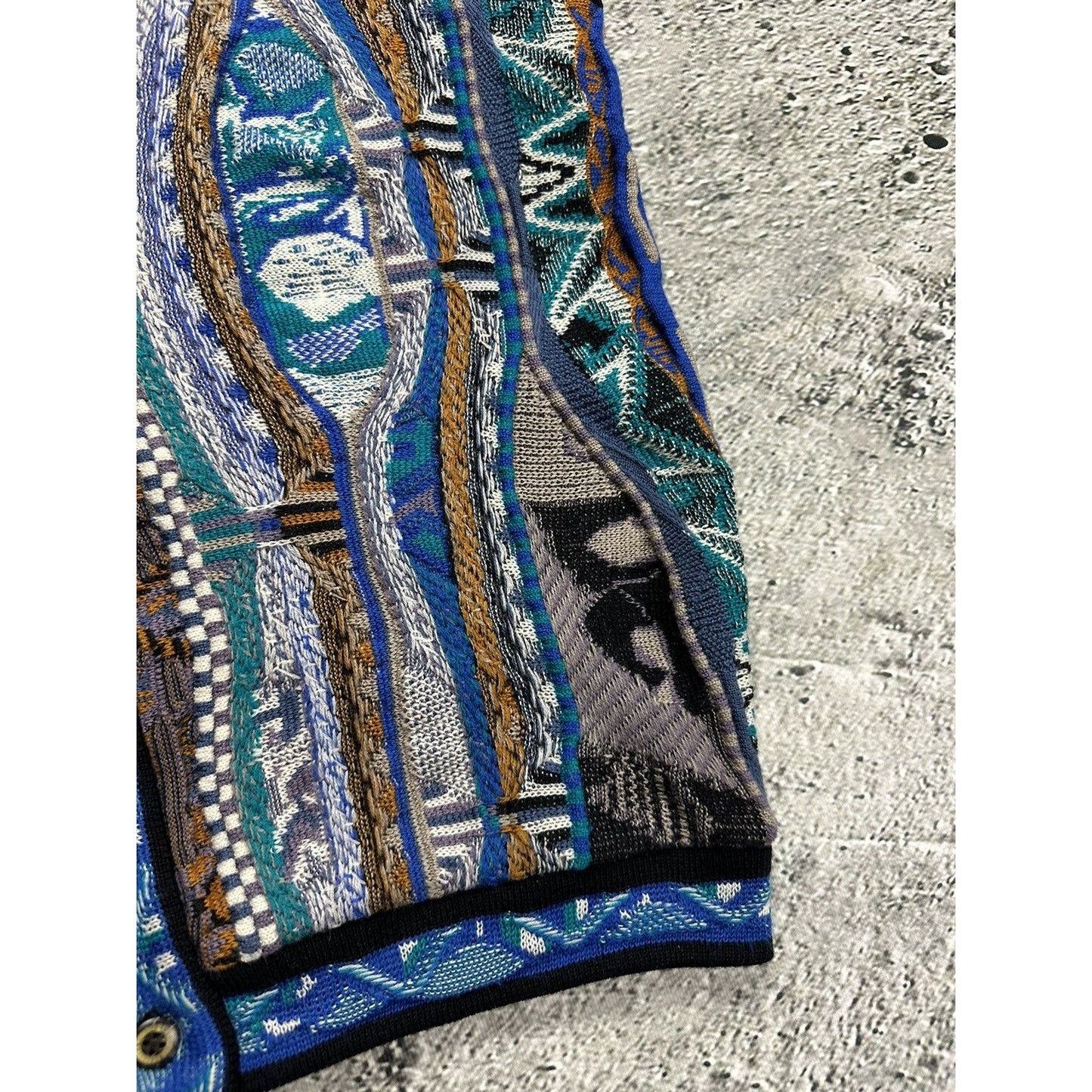 Modigliani sweater vintage blue cardigan button up vest