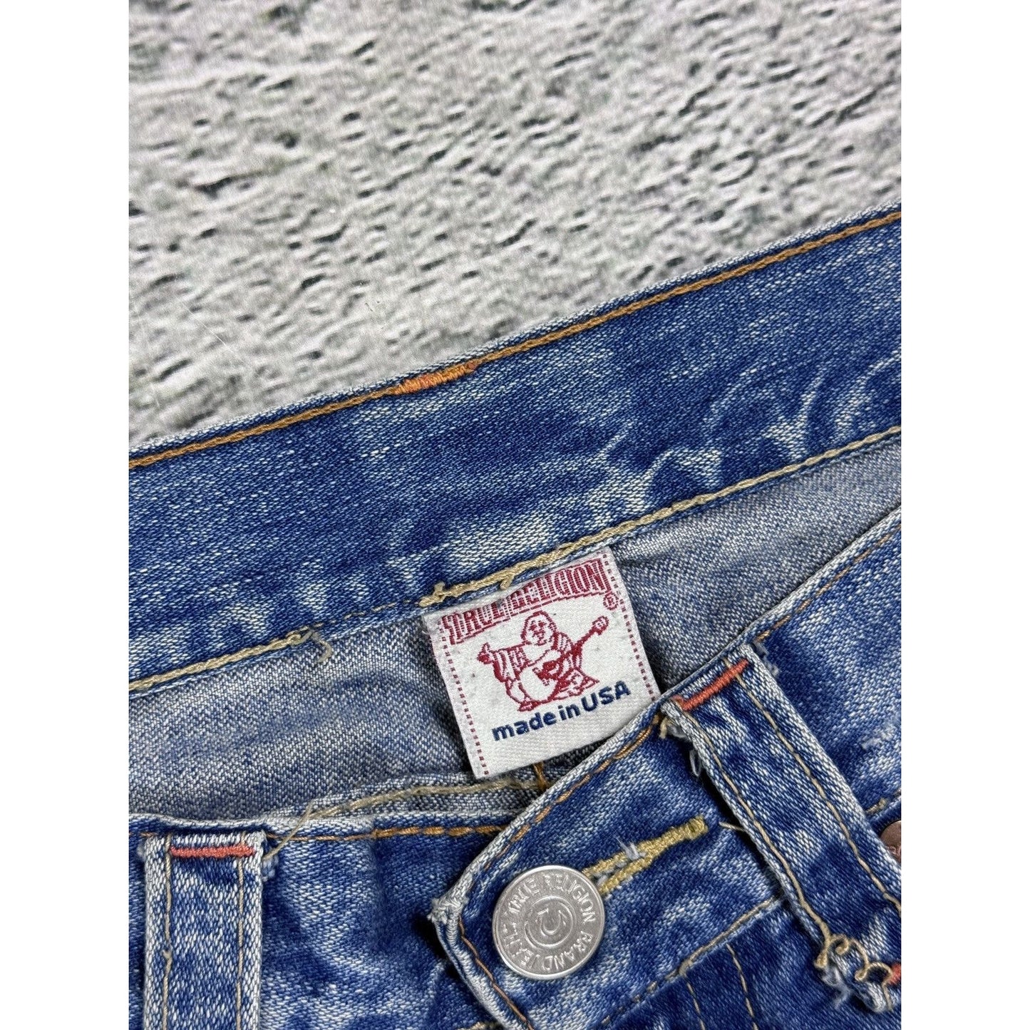 True Religion blue jeans Buddha Embroidery Joey flared