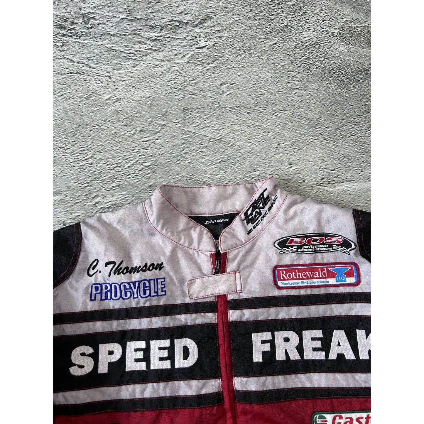 Speed Freak Racing Jacket vintage bomber jacket red