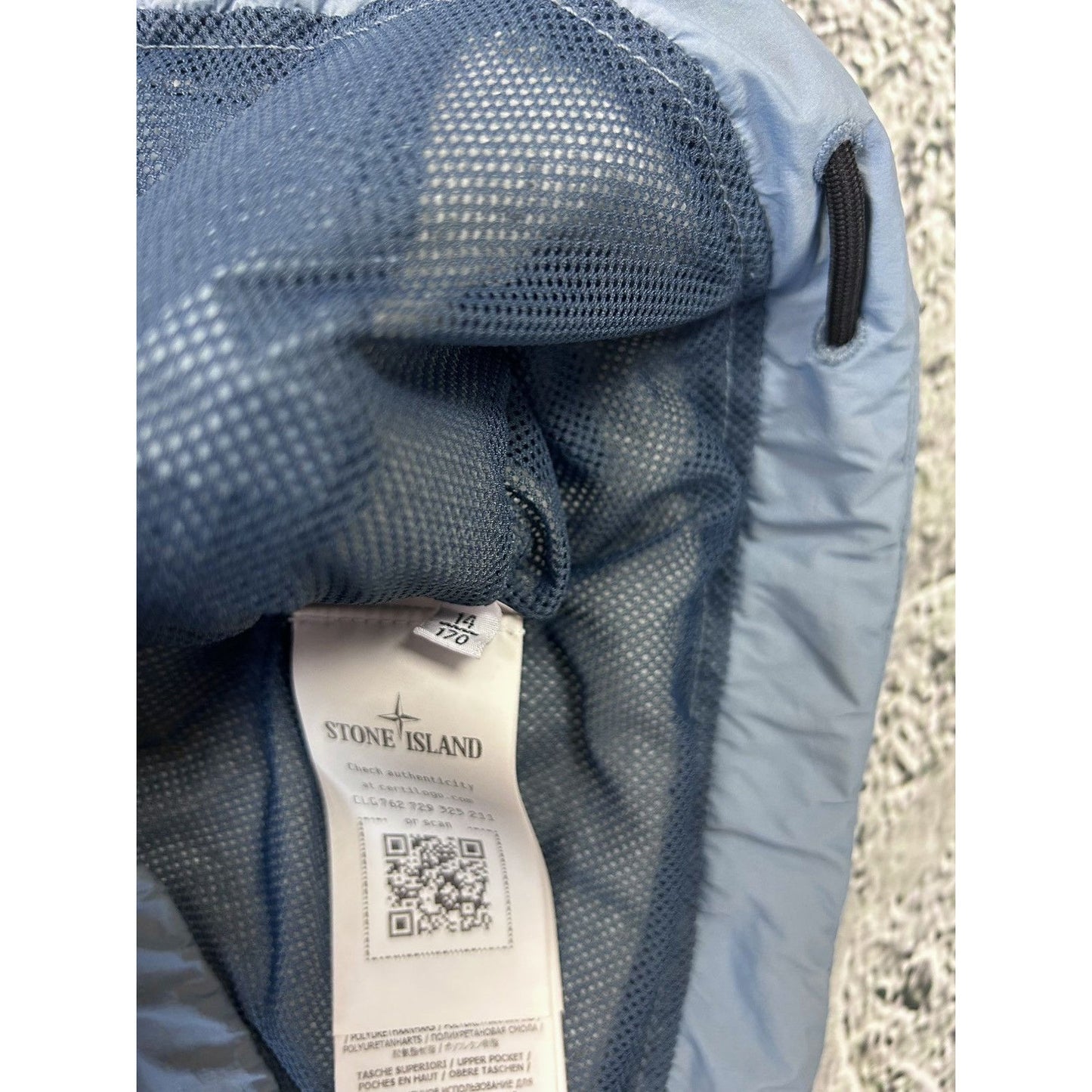 Stone Island vest baby blue gillet with badge