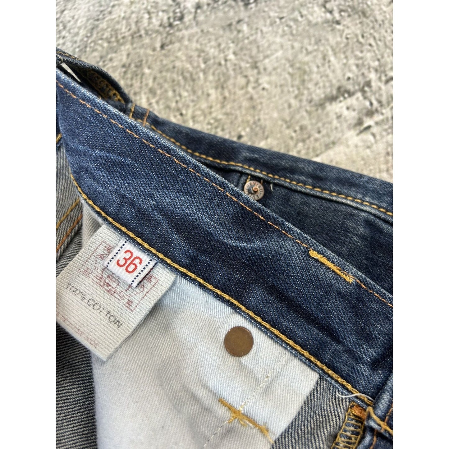 Evisu jeans One God Brand navy denim pants Y2K baggy