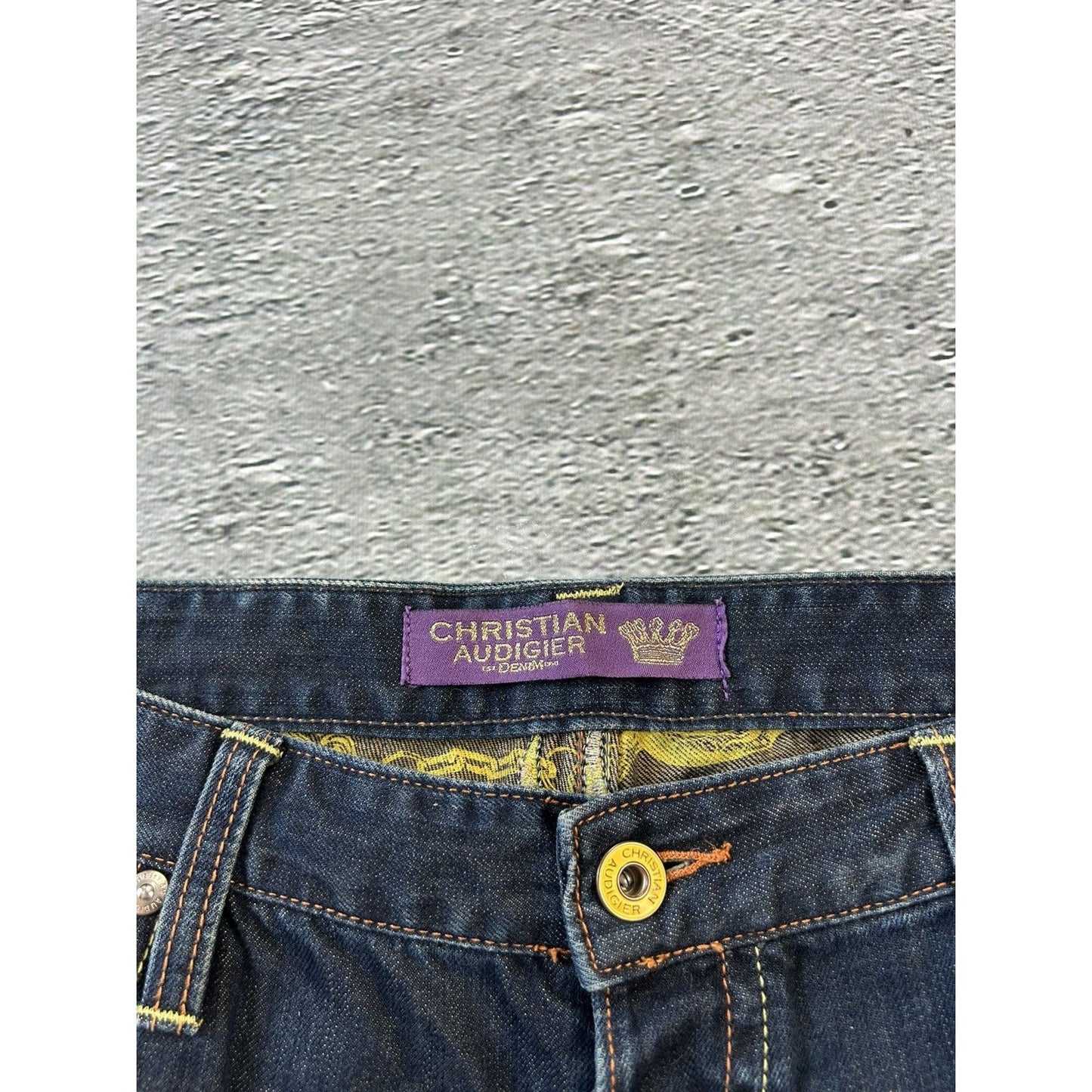Ed Hardy Christian Audigier vintage jeans big logo pants