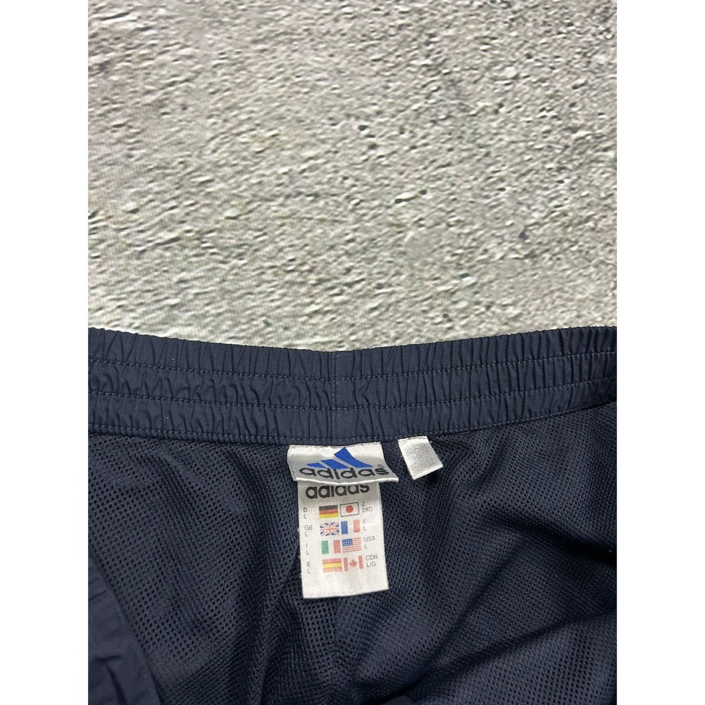 Adidas vintage navy orange nylon track pants 2000s
