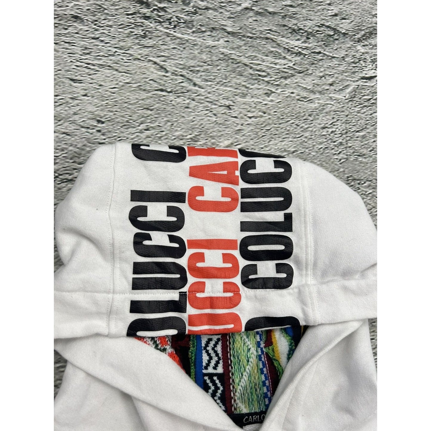 Carlo Colucci Hoodie White Multicolor Pandalucci