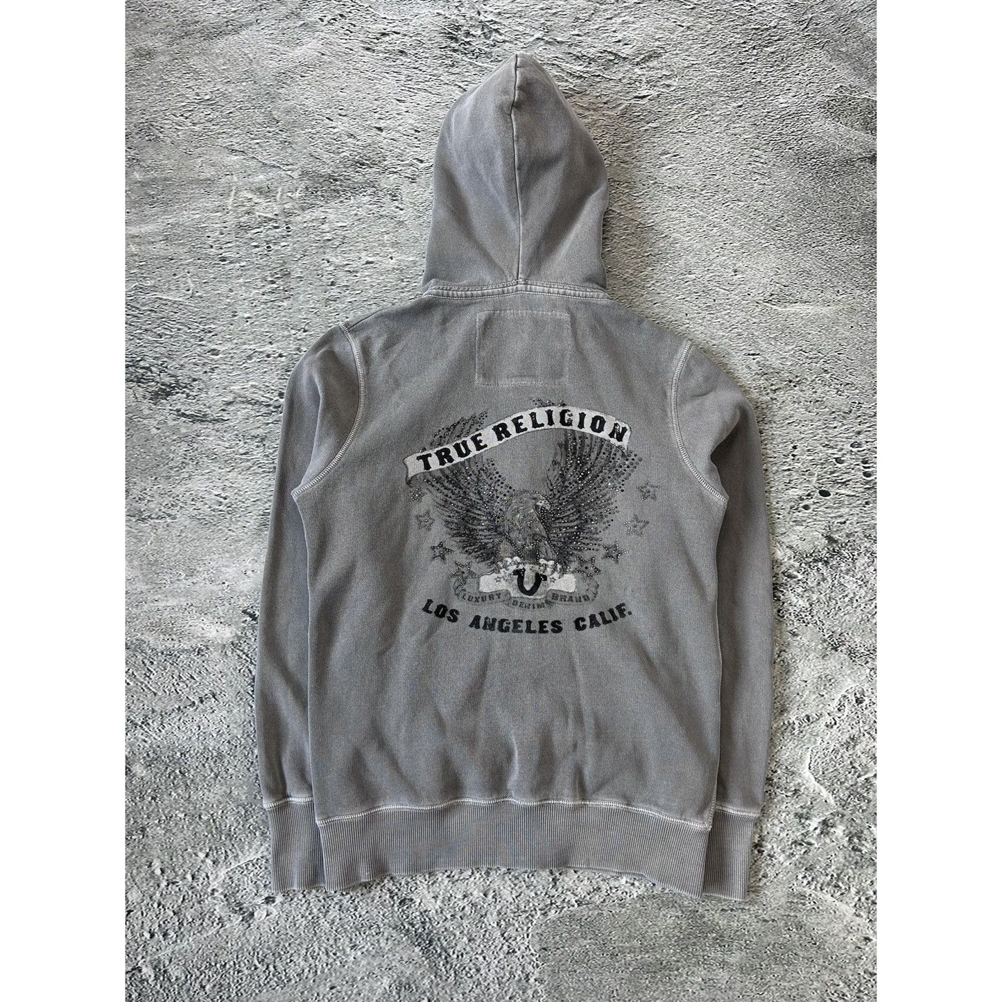 True Religion zip hoodie big logo vintage big logo Y2K