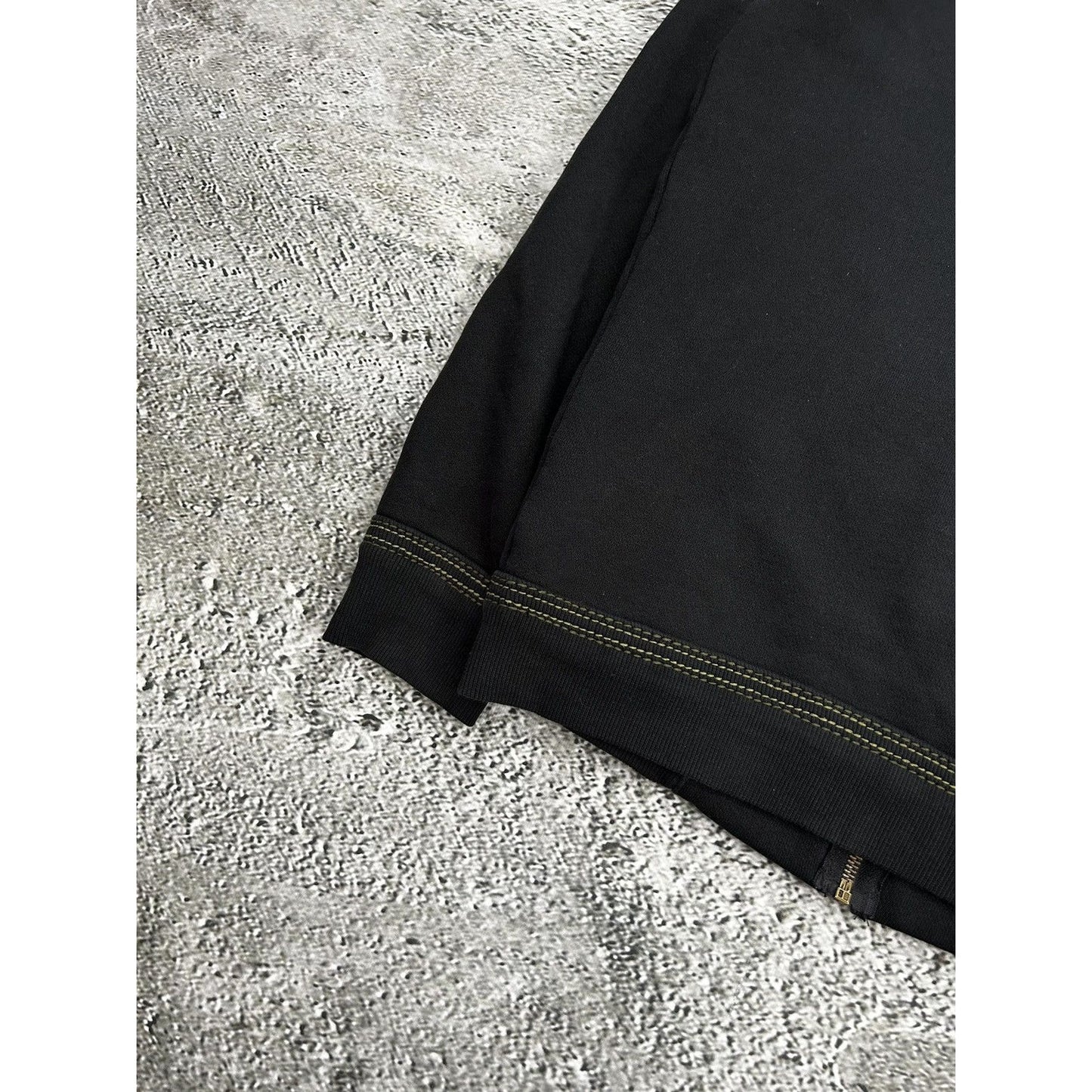 True Religion vintage black zip hoodie Y2K thick stitching