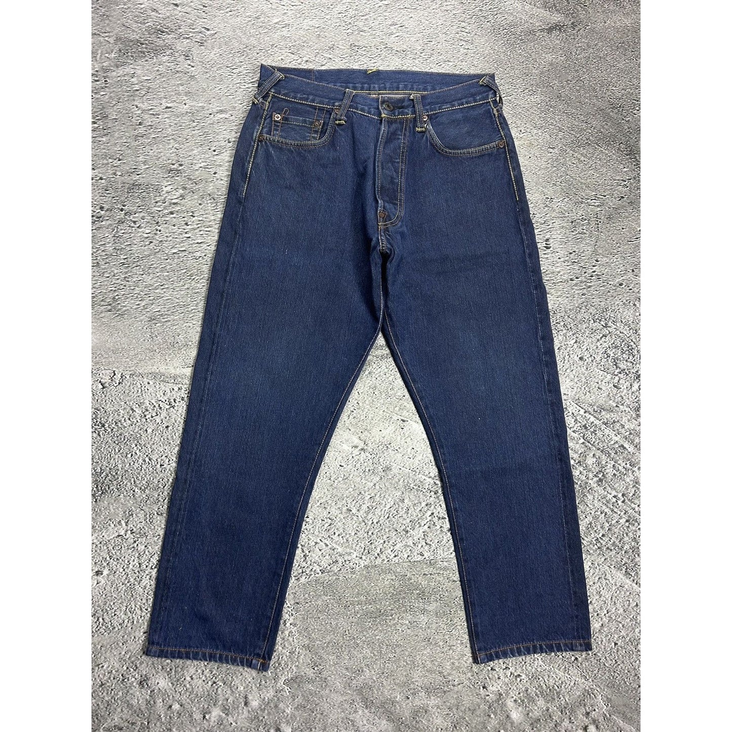 Evisu jeans daicock big logo yellow selvedge denim Japan