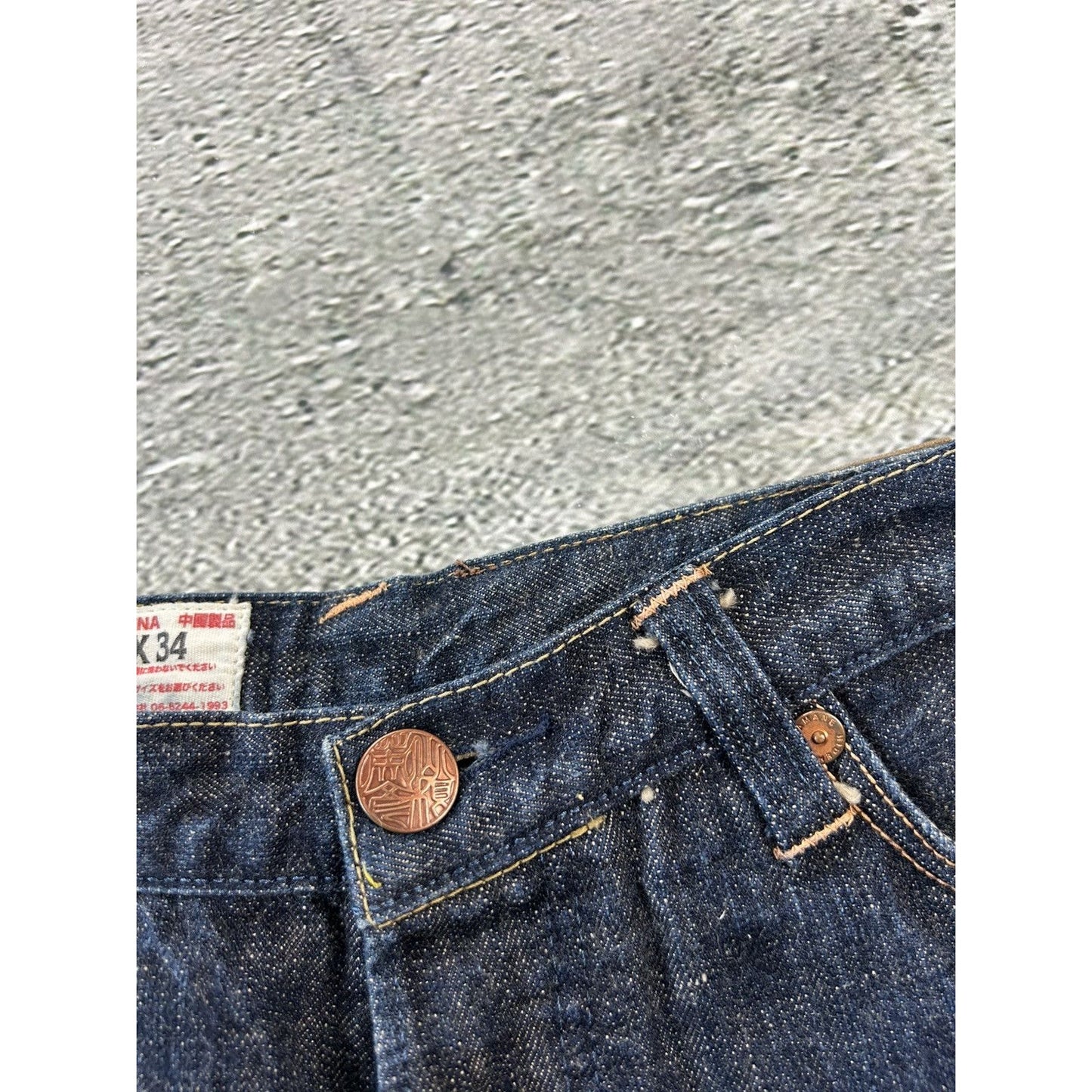 Evisu Yamane face jeans vintage selvedge denim Japan RARE