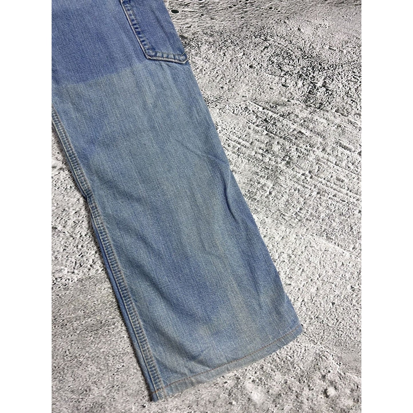 Evisu EU ED jeans vintage denim pants cargo baby blue Y2K