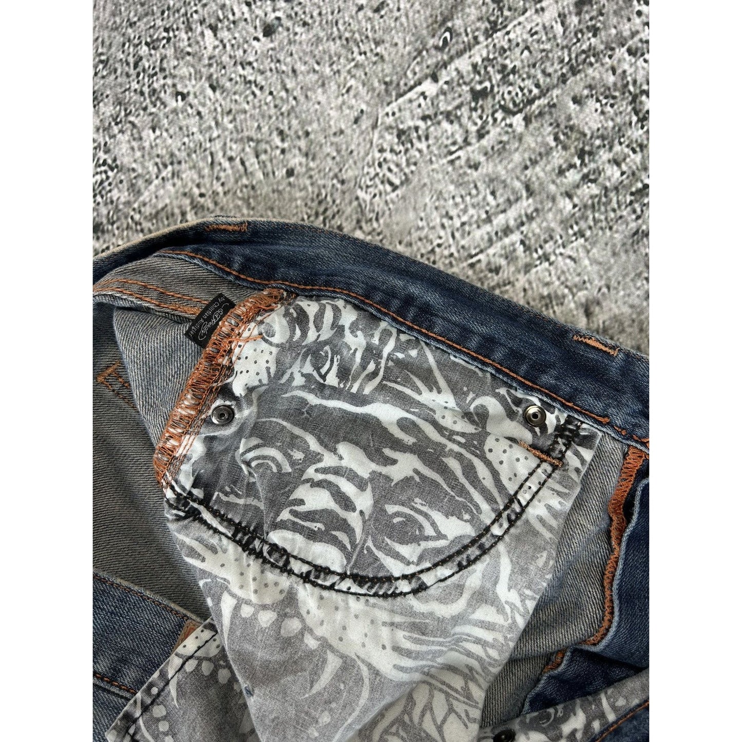 Ed Hardy Christian Audigier vintage jeans big logo pants
