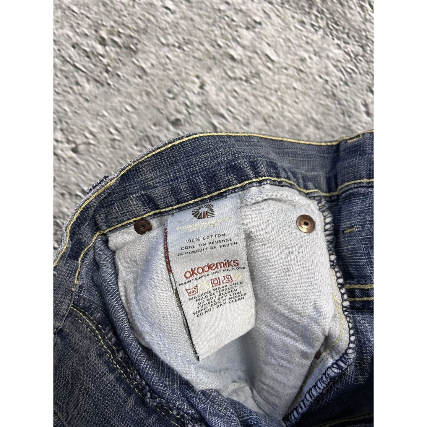 Akademiks Jeans vintage crazy embroidery Y2K blue