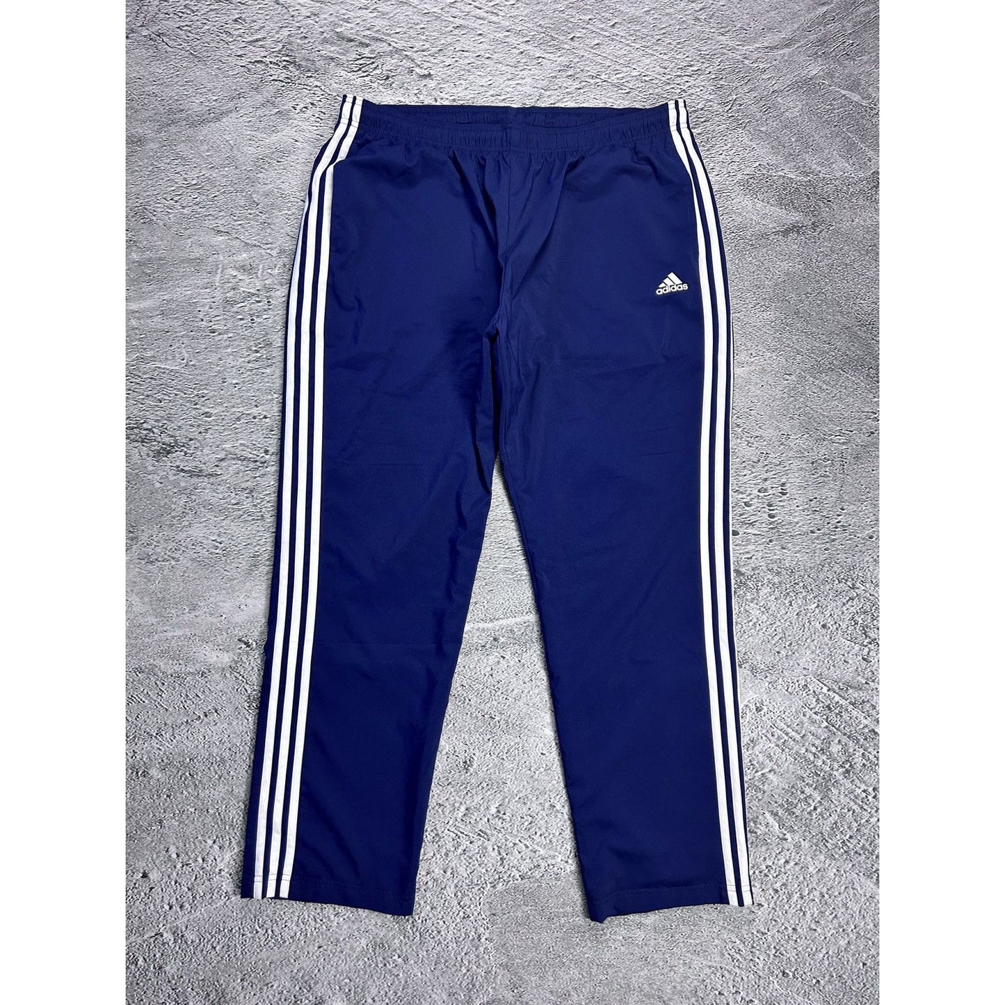 Adidas track suit vintage navy blue nylon track pants drill