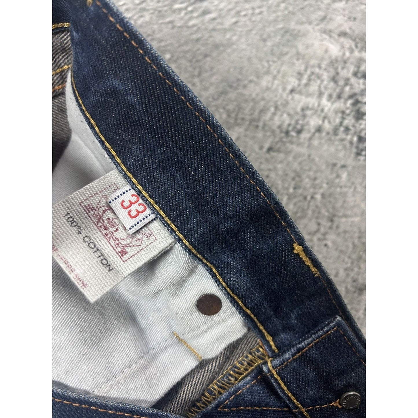 Evisu jeans daicock big logo red selvedge denim
