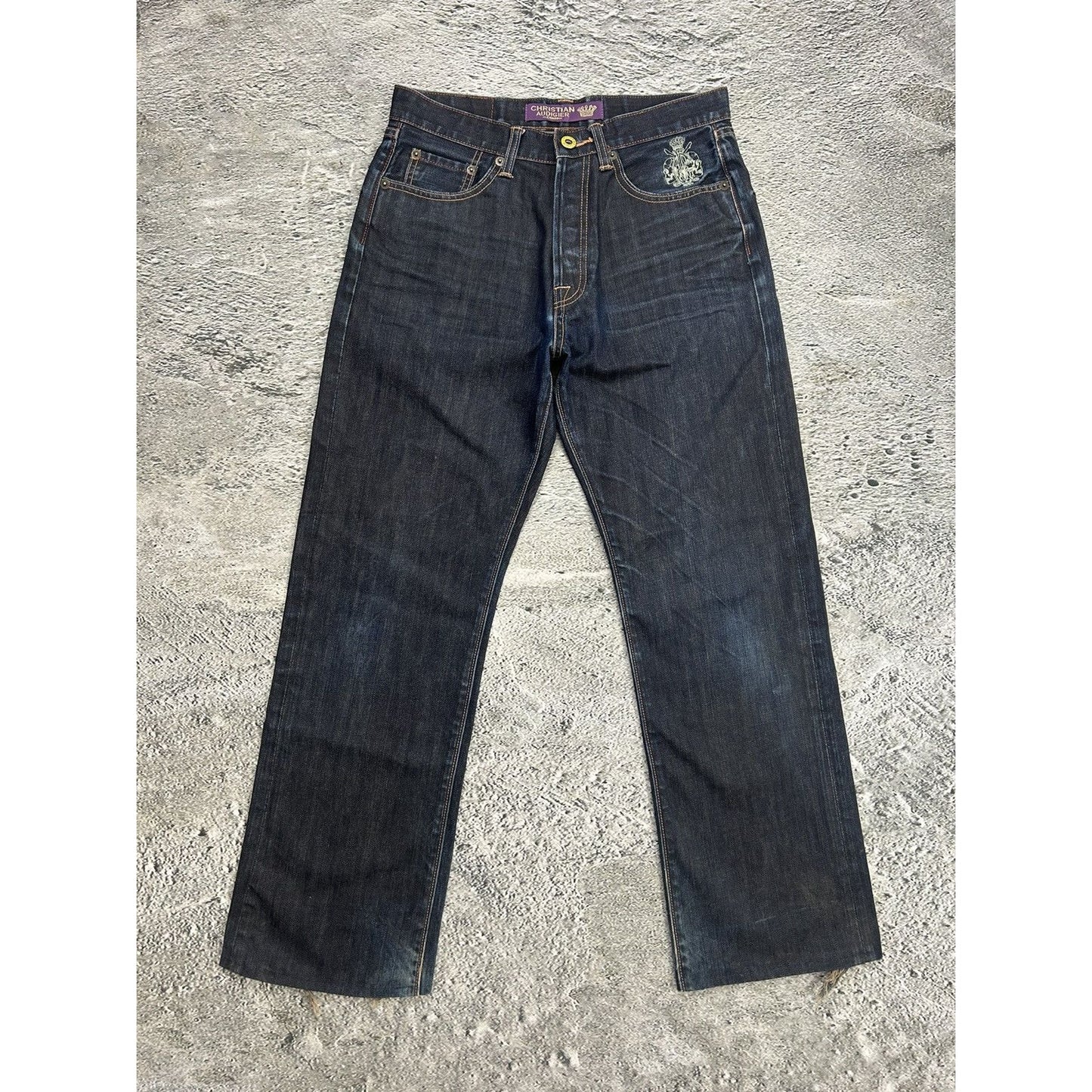 Ed Hardy Christian Audigier vintage jeans big logo pants