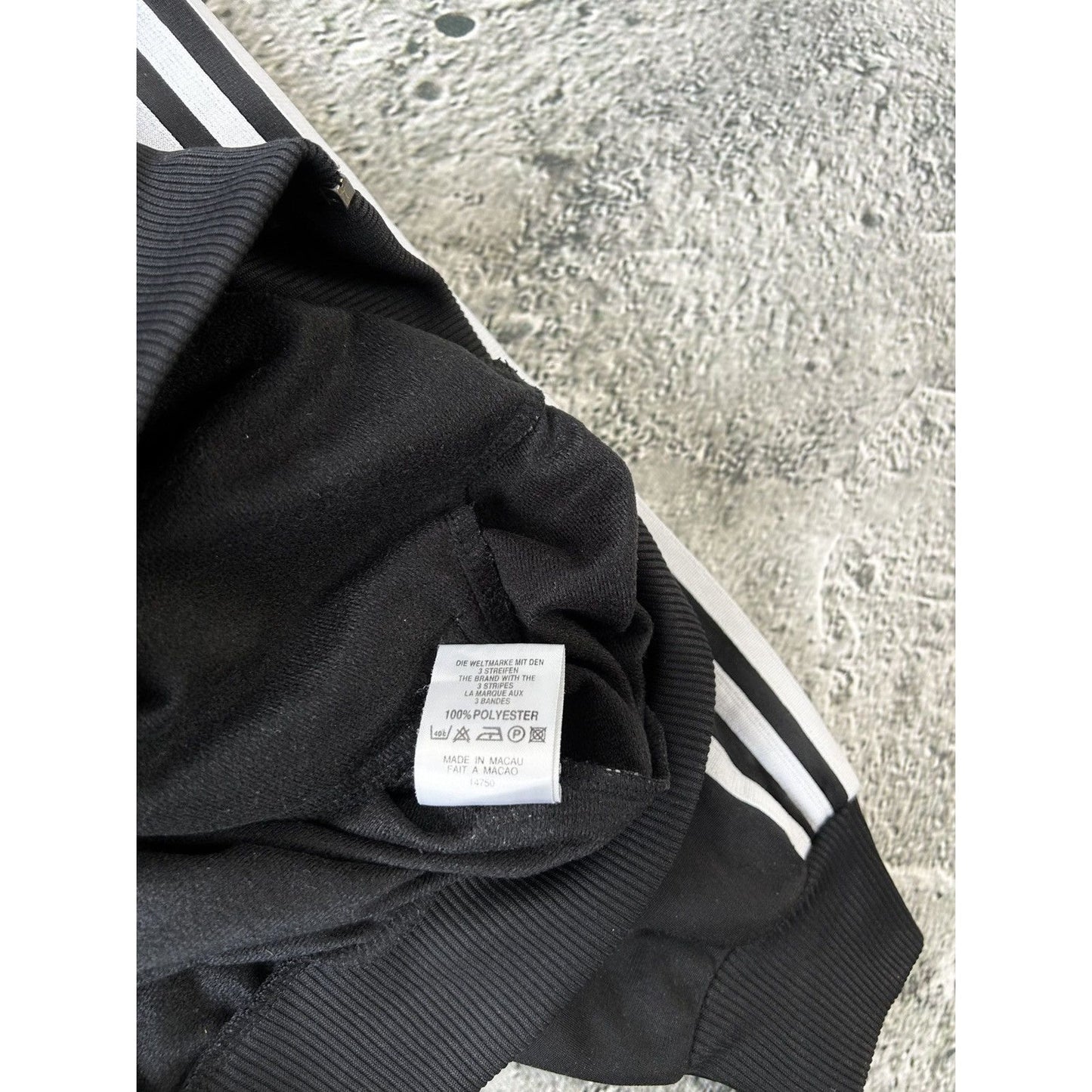 Adidas track jacket vintage black Y2K zip sweatshirt