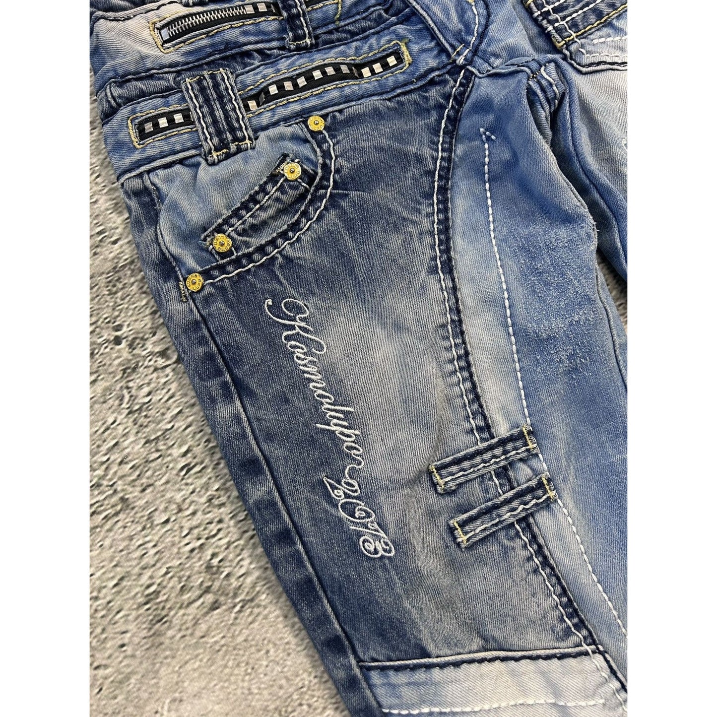 Japanese Brand Kosmo Lupo jeans big logo Vintage Swag Y2K