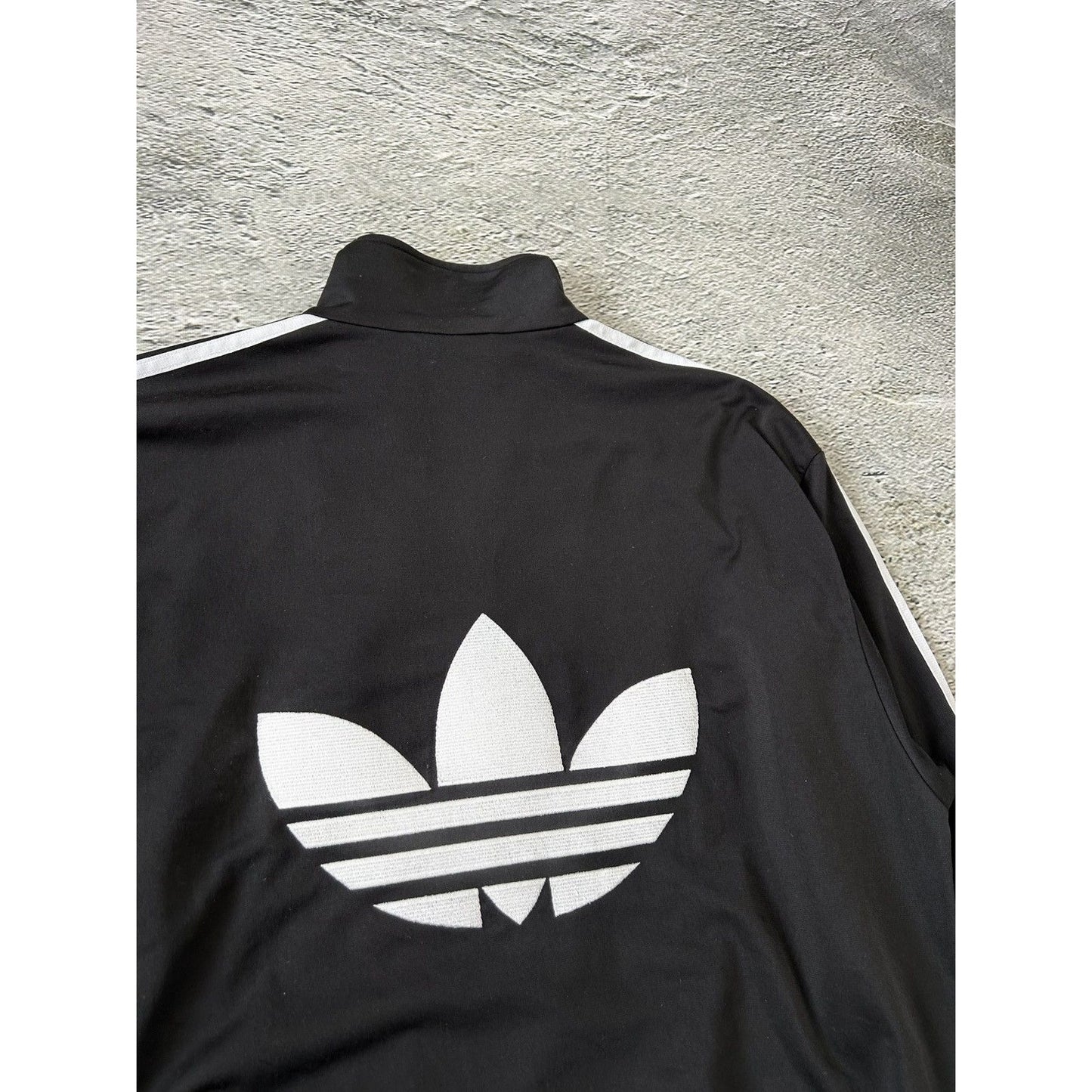 Adidas track jacket vintage black Y2K zip sweatshirt