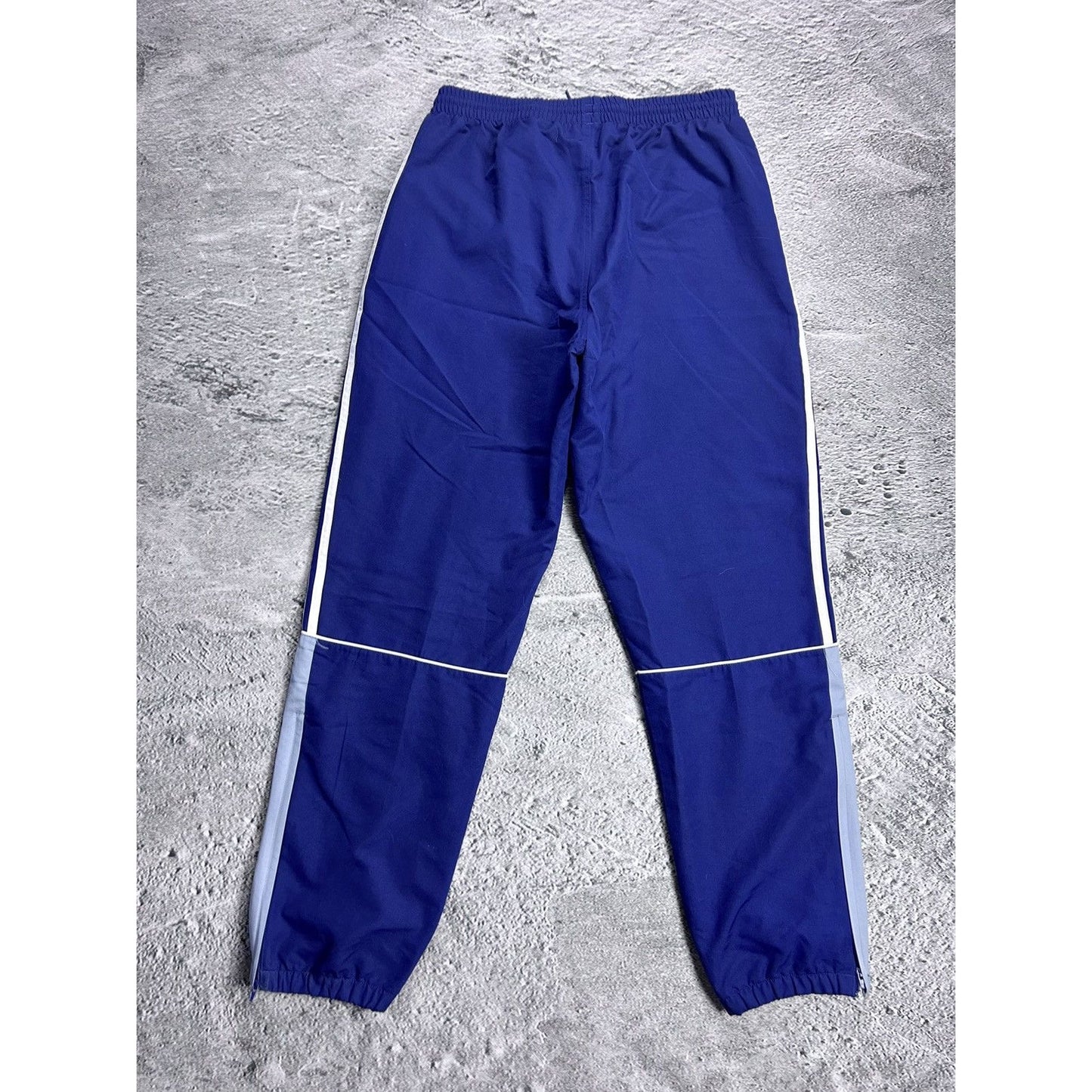 Adidas vintage navy blue nylon track pants drill Y2K