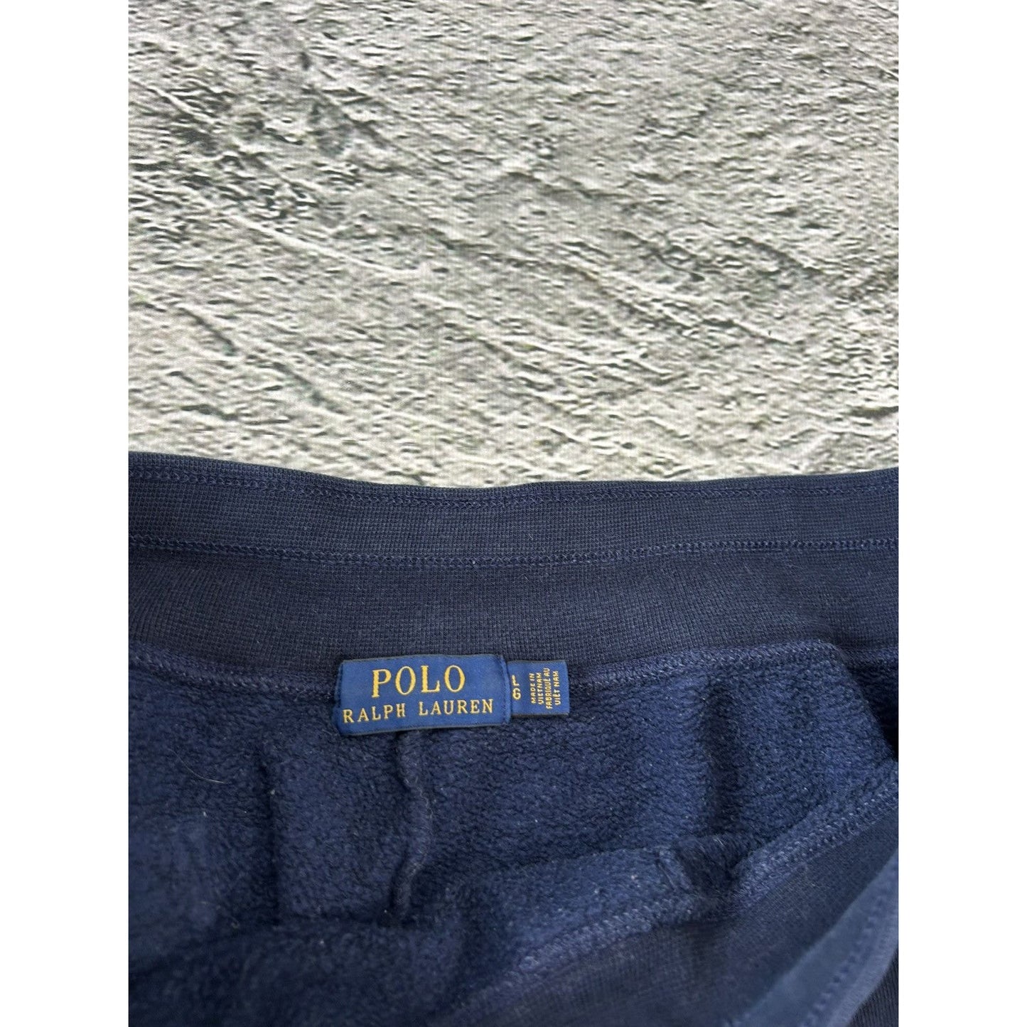 Polo Ralph Lauren sweatpants navy blue small pony yellow