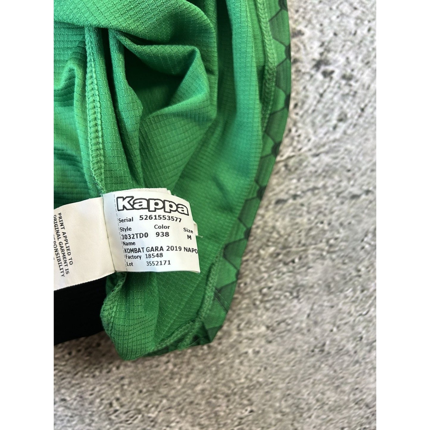 Napoli Kappa Jersey Goalkeeper green snake rare 2018 19
