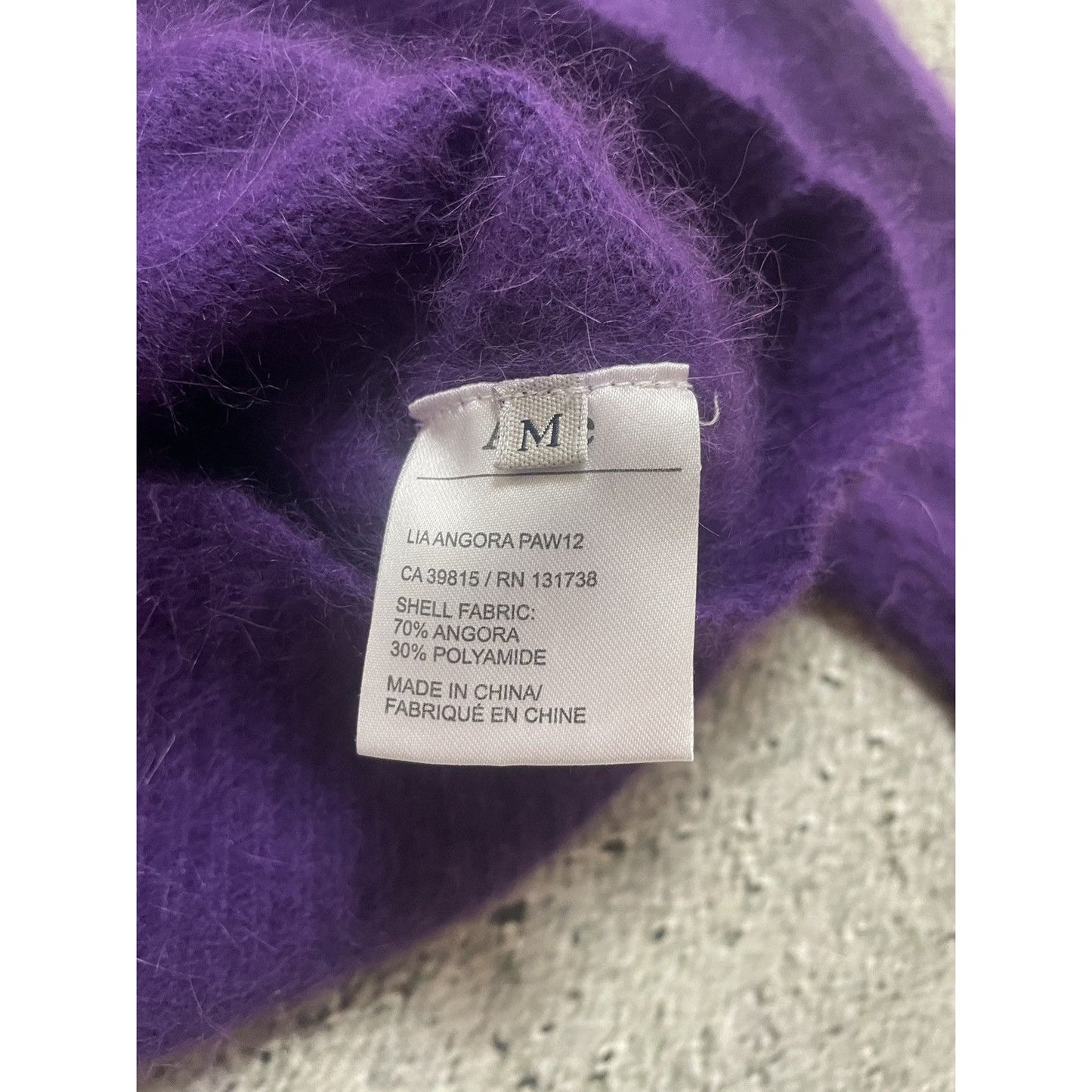 Acne Studios Lia Angora PAW12 sweater purple vintage