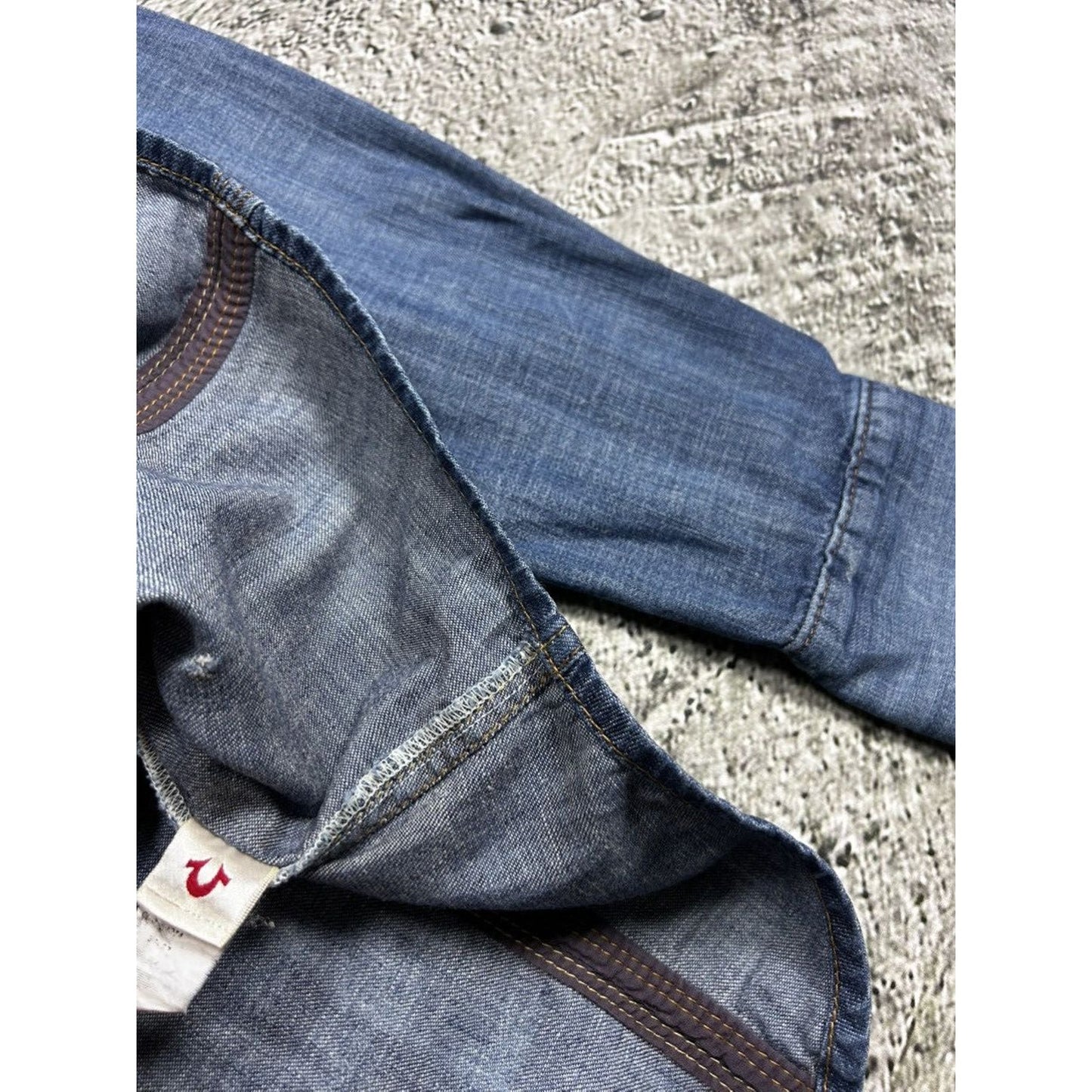 True Religion denim shirt button up Y2K