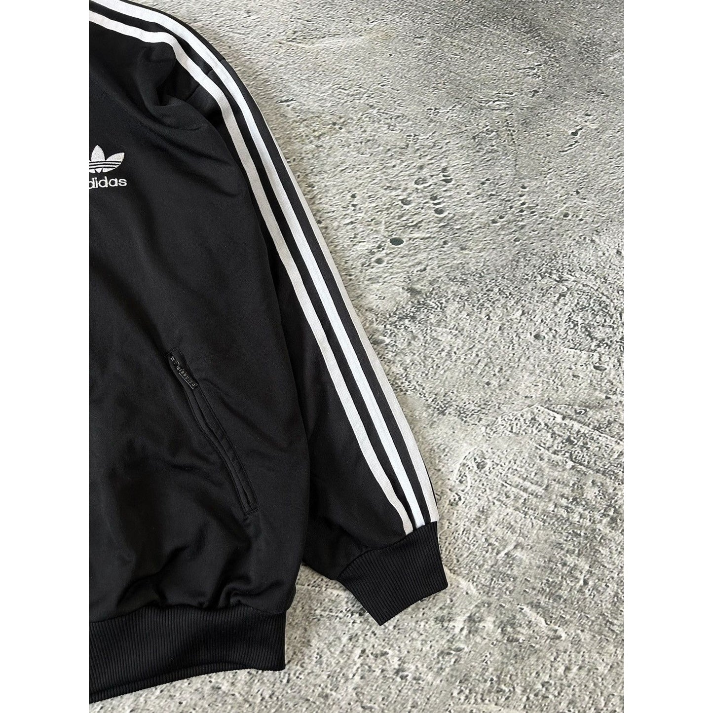 Adidas track jacket vintage black Y2K zip sweatshirt