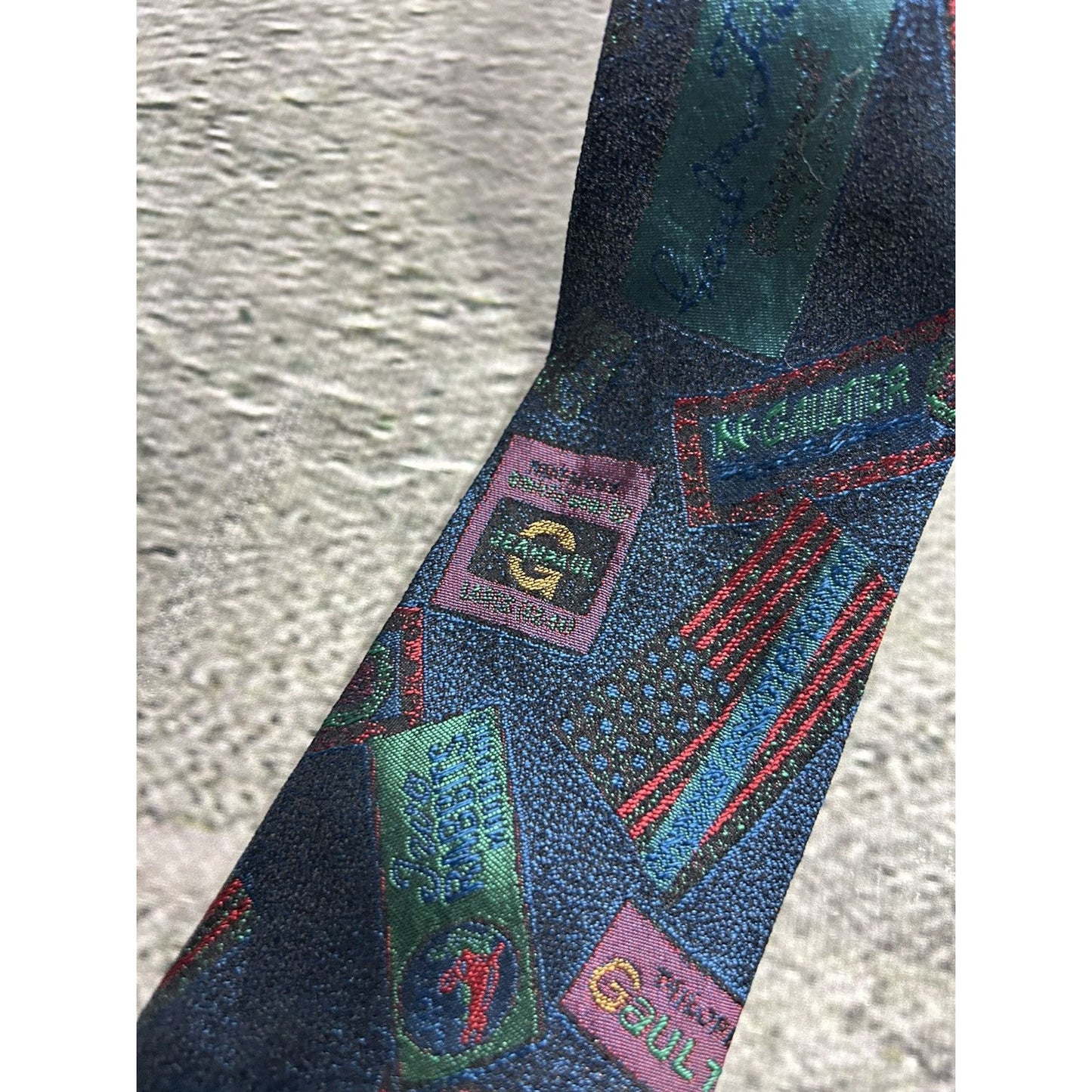 Jean Paul Gaultier tie silk vintage avant garde