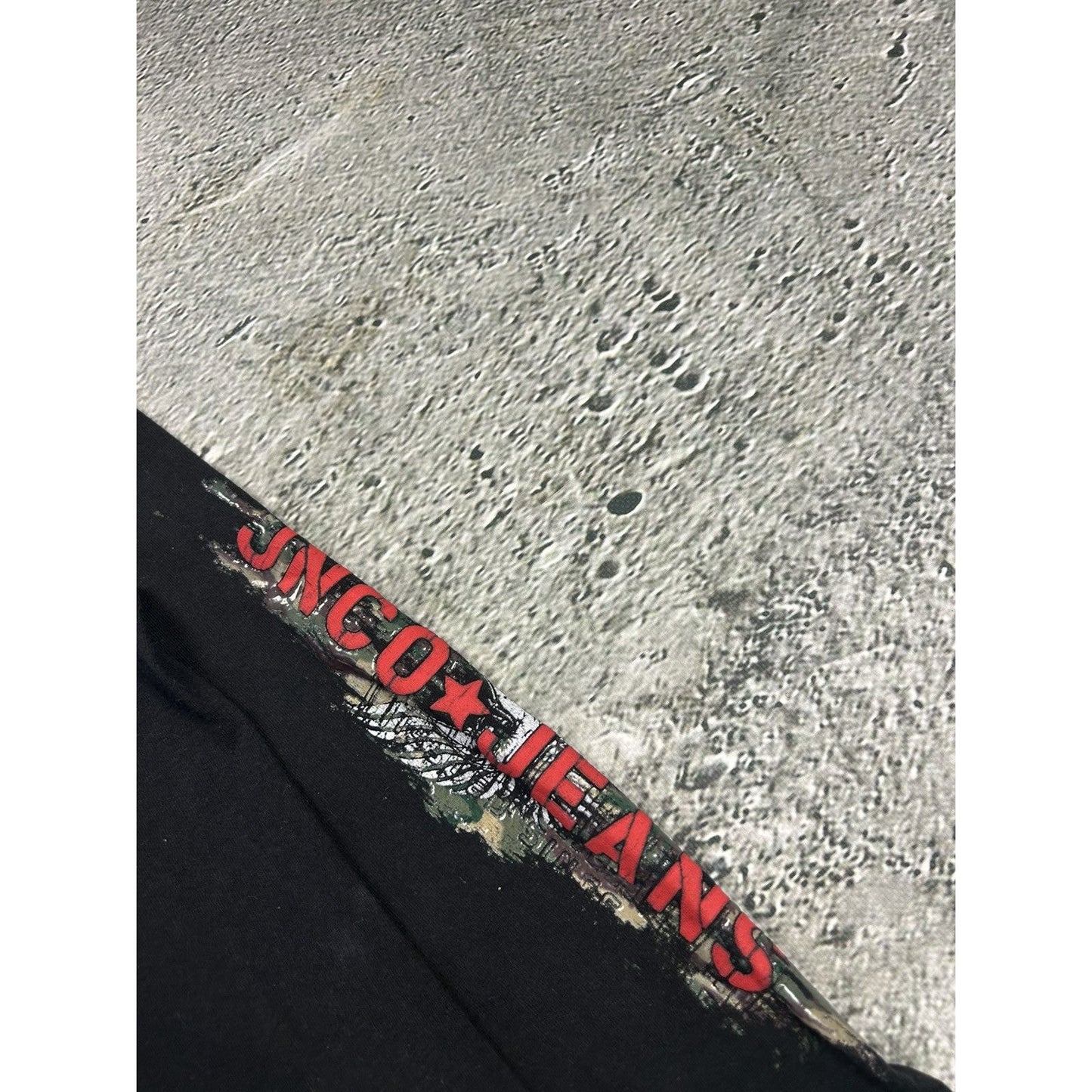 Vintage JNCO Long Sleeve Shirt black camo Jeans