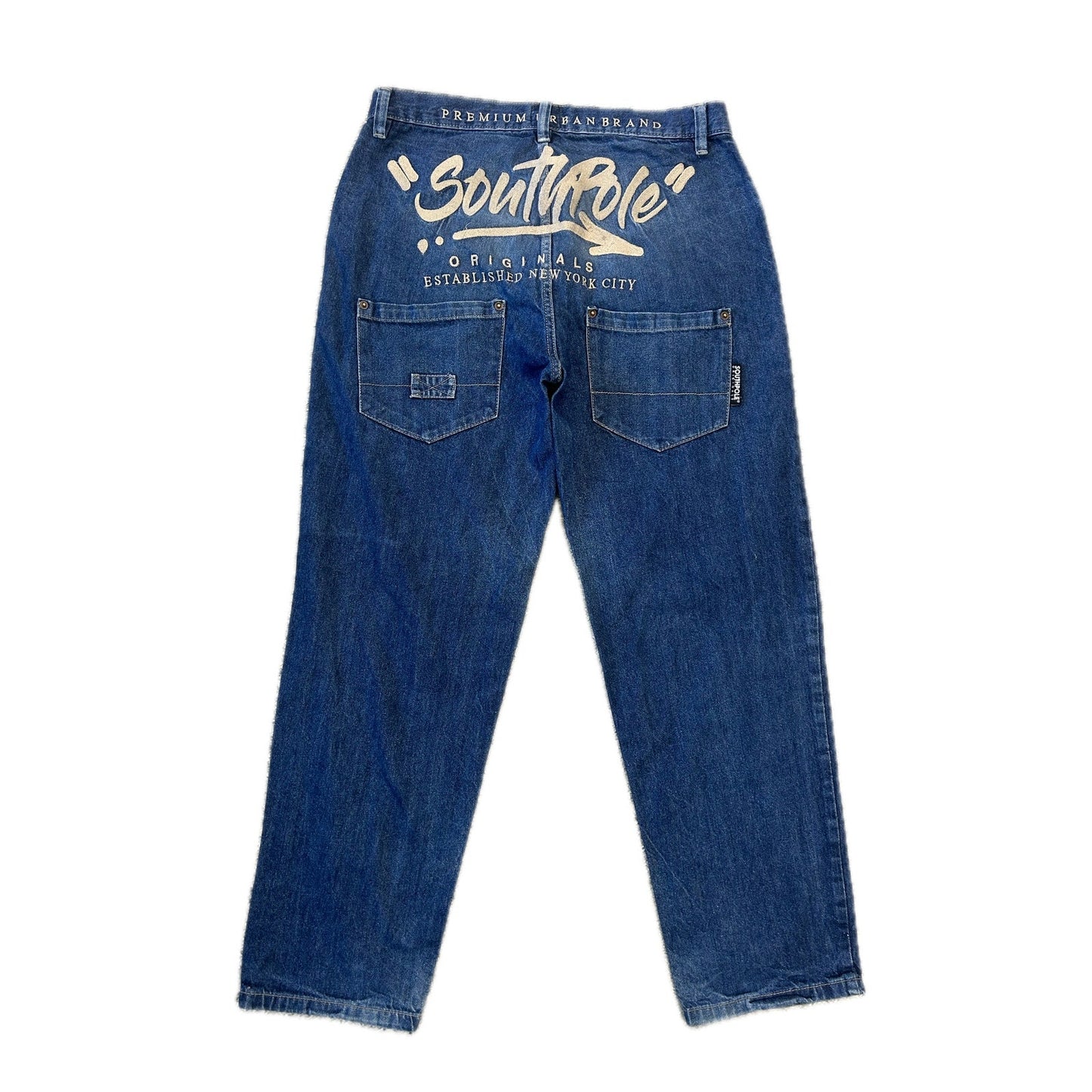 Southpole jeans Y2K big logo blue embroidery