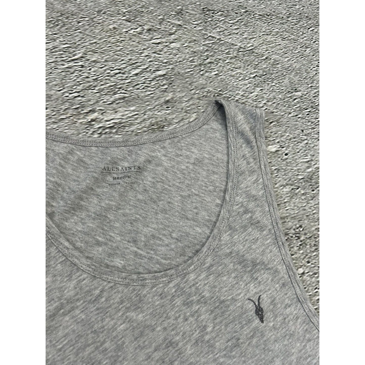 Allsaints tank top grey avant garde vintage Y2K