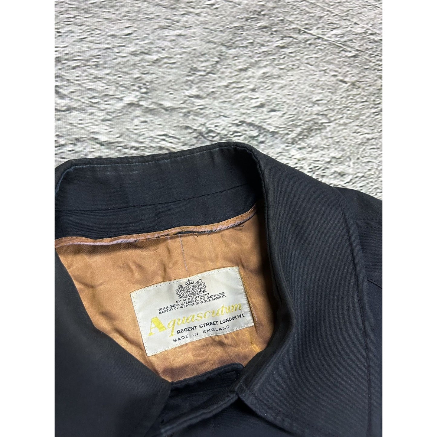 Aquascutum Aqua 5 vintage trench coat navy waterproof
