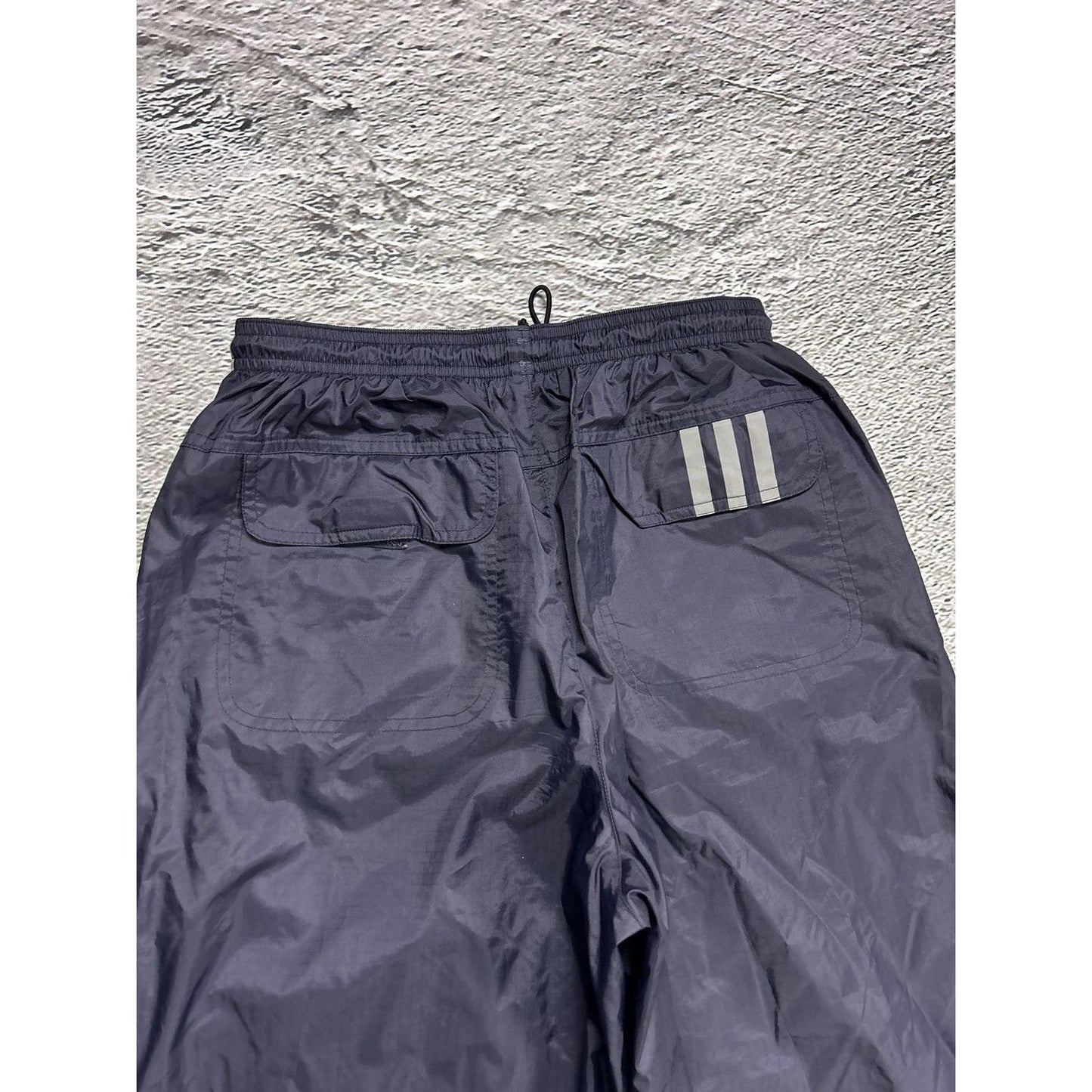 Adidas vintage grey nylon track pants big logo 2000s