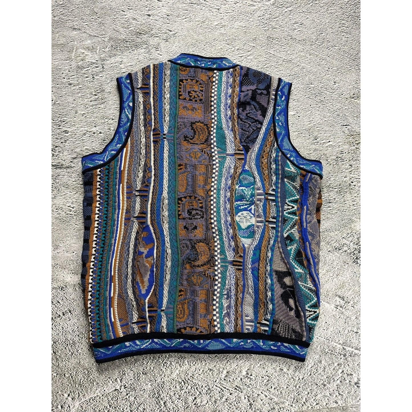 Modigliani sweater vintage blue cardigan button up vest