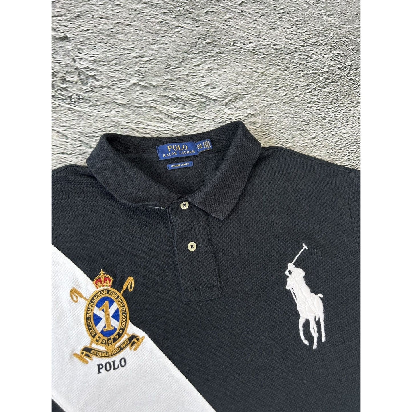 Chief Keef Polo Ralph Lauren black white big pony T-shirt