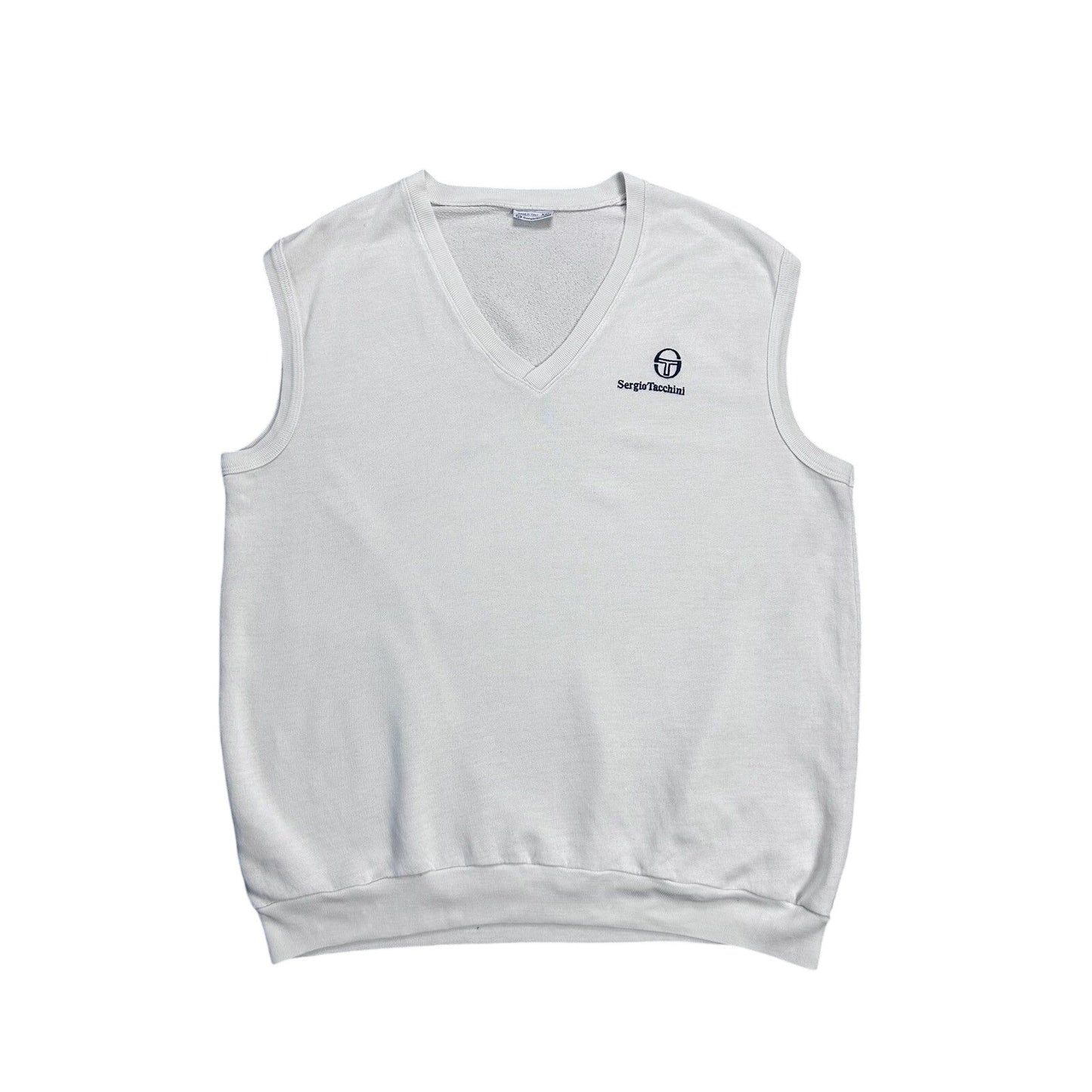 Sergio Tacchini vintage white sweater vest small logo