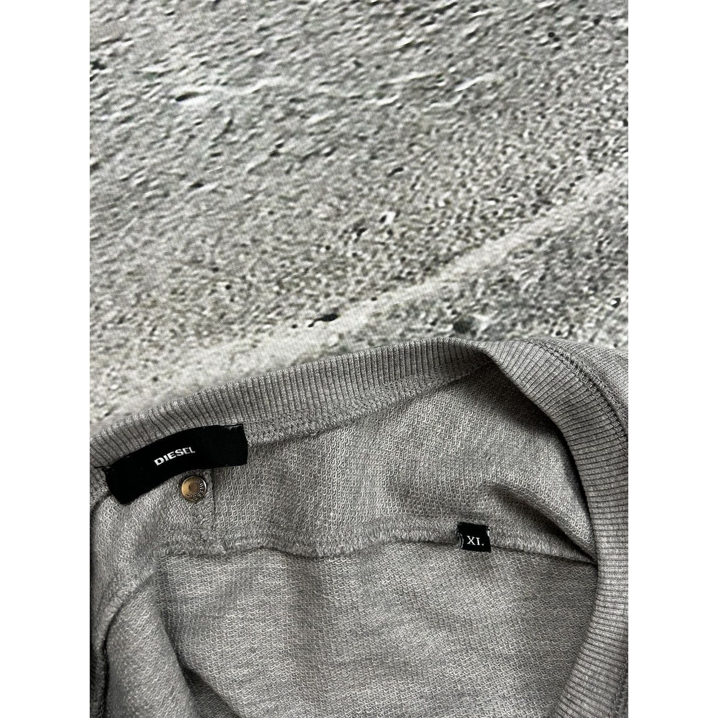 Diesel F Sven boxy sweatshirt flamingo heart grey