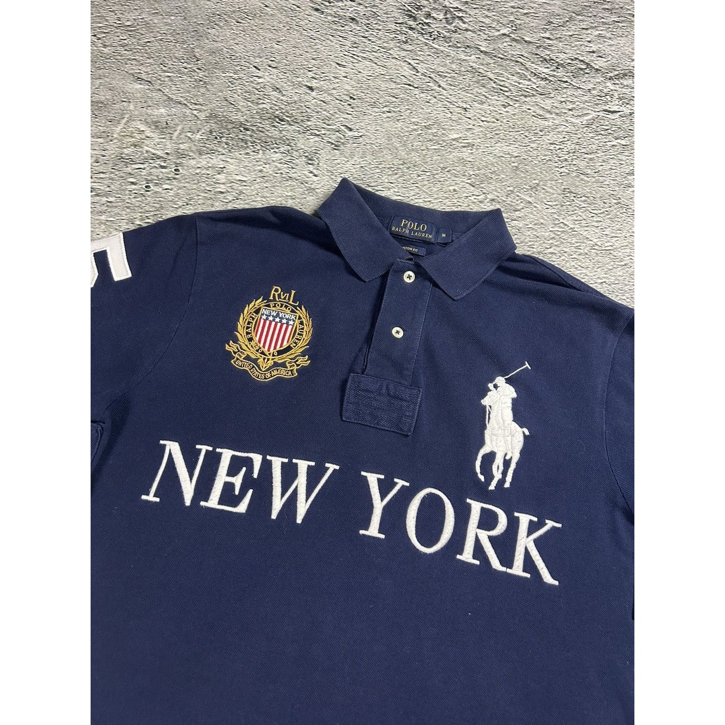 Chief Keef Polo Ralph Lauren New York navy blue Polo T-shirt