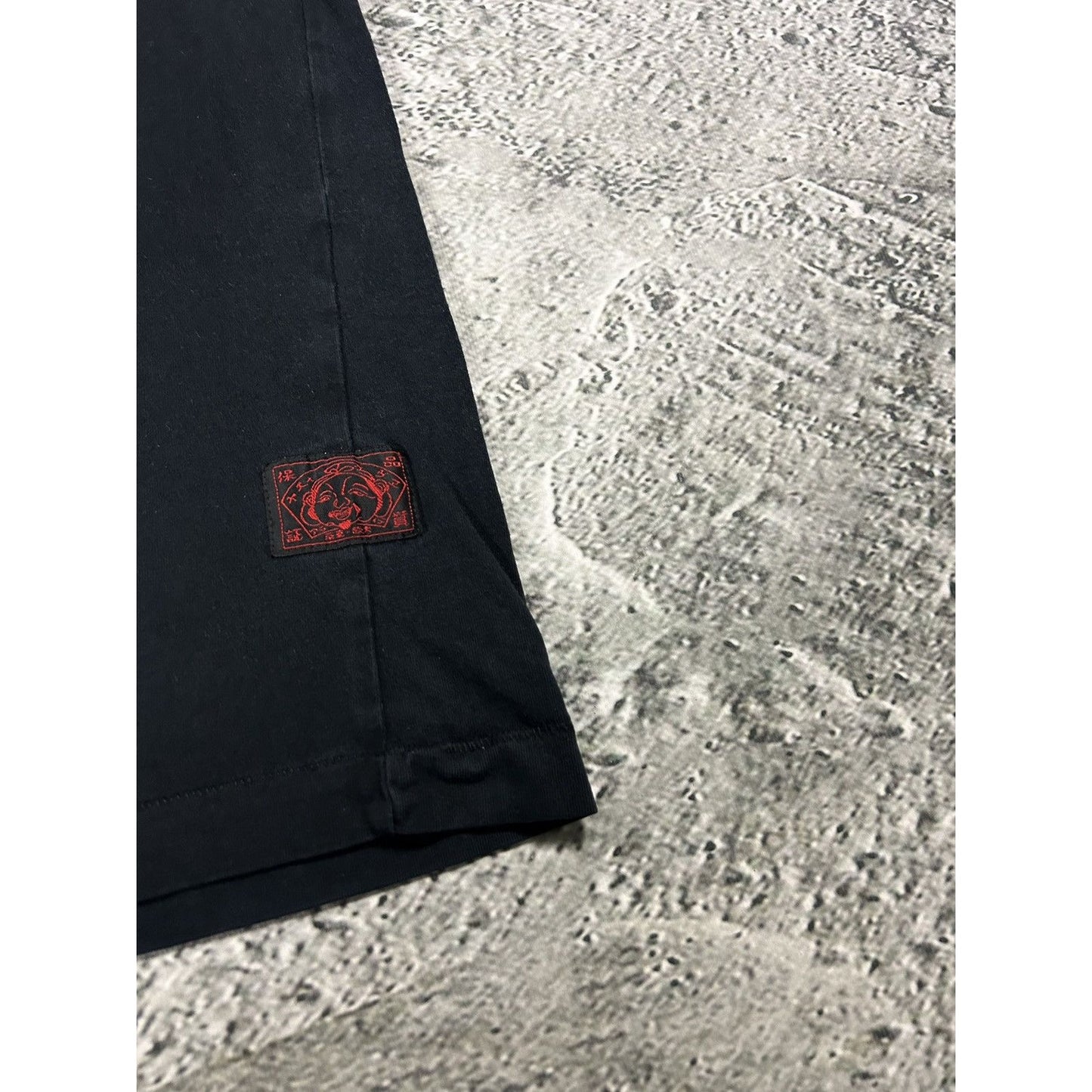 Evisu t-shirt vintage big logo seagull EU ED black pink