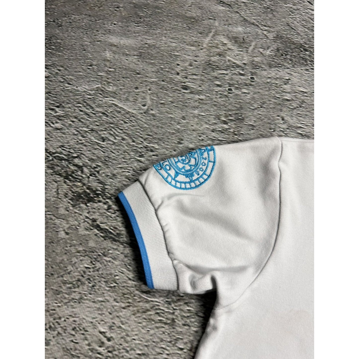 La Martina Porsche Polo T-shirt Team 3 white baby blue