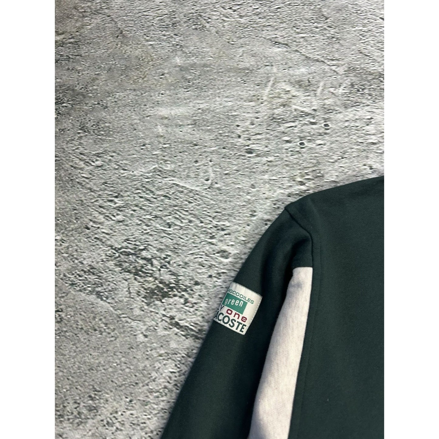 Lacoste zip sweatshirt green track jacket 80s all crocodiles