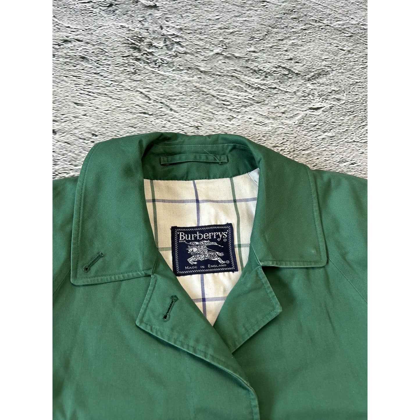 Burberrys coat trench green vintage